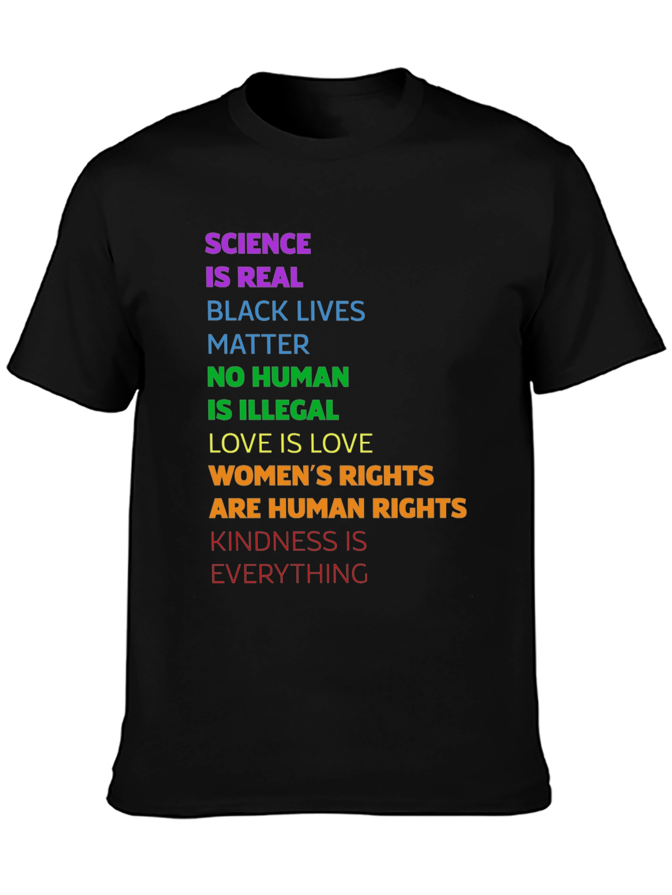 Science is Real Graphic Tee - Equality & Kindness