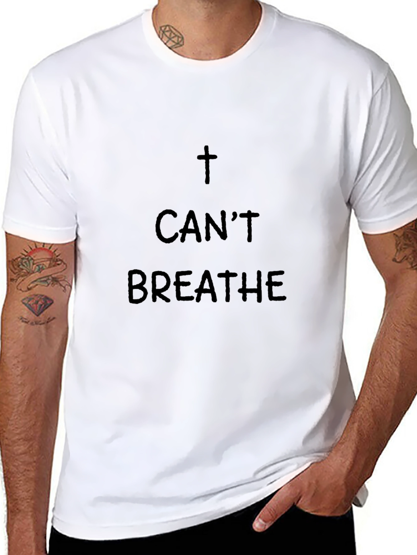I Cant Breathe Graphic Tee - Black