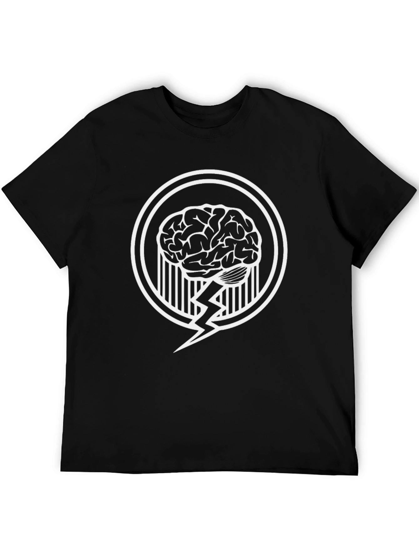 Brain Power T-Shirt - Black Graphic Tee