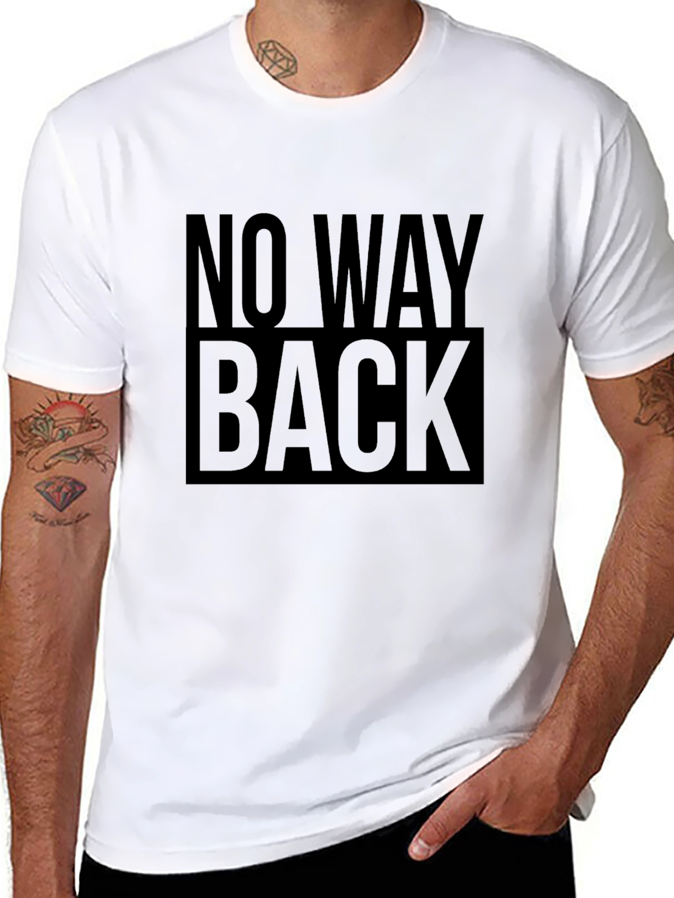 No Way Back Graphic Tee - Mens Black T-Shirt
