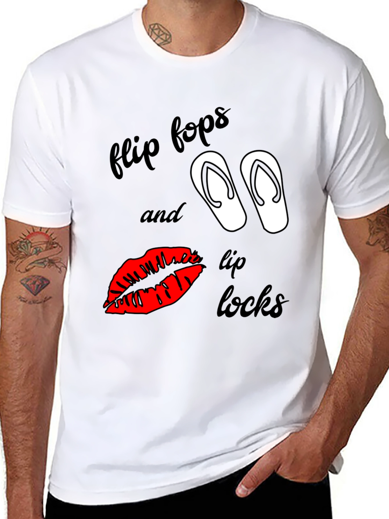 Flip Flops & Lip Locks Graphic Tee