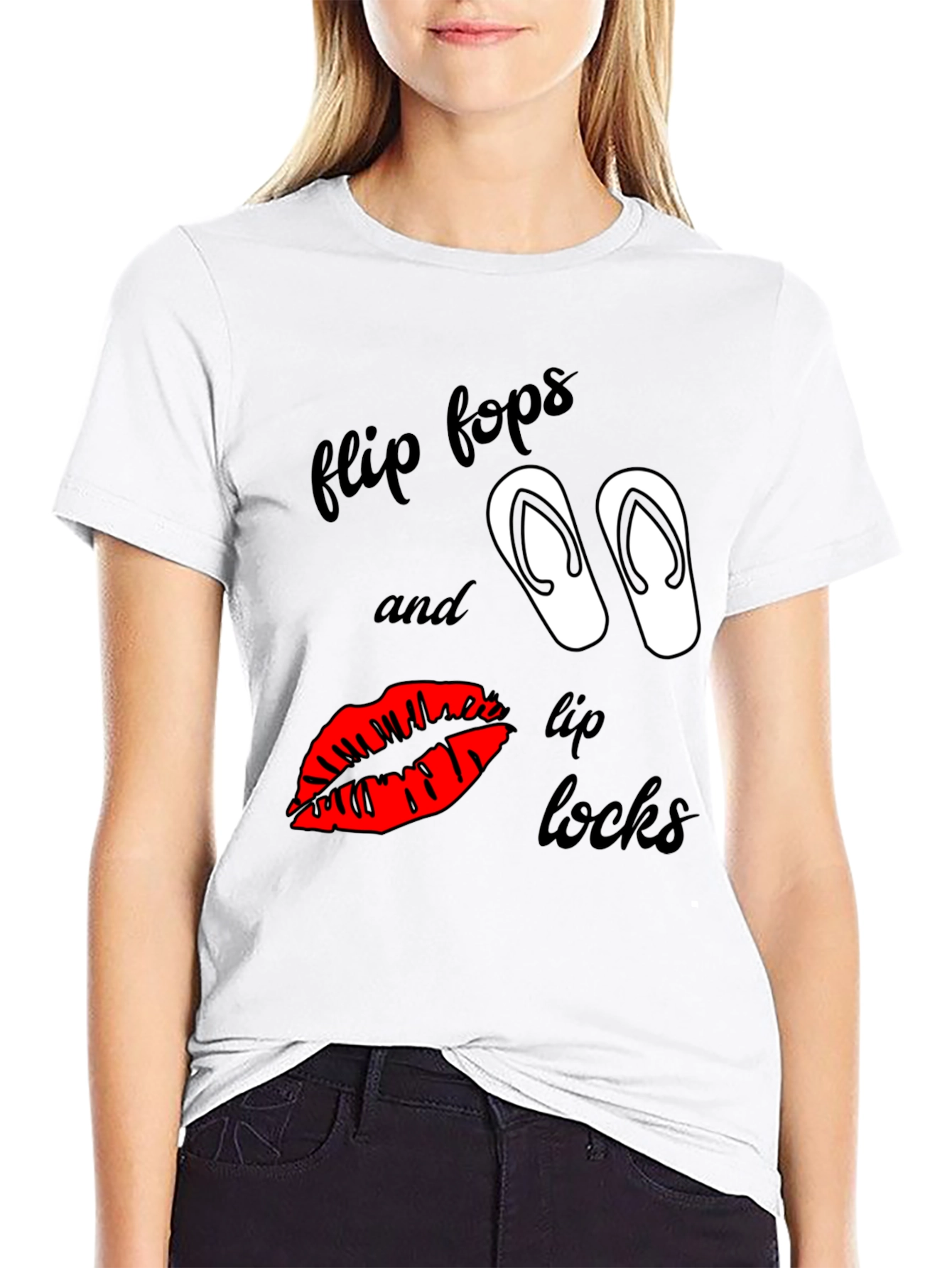 Flip Flops & Lip Locks Graphic Tee