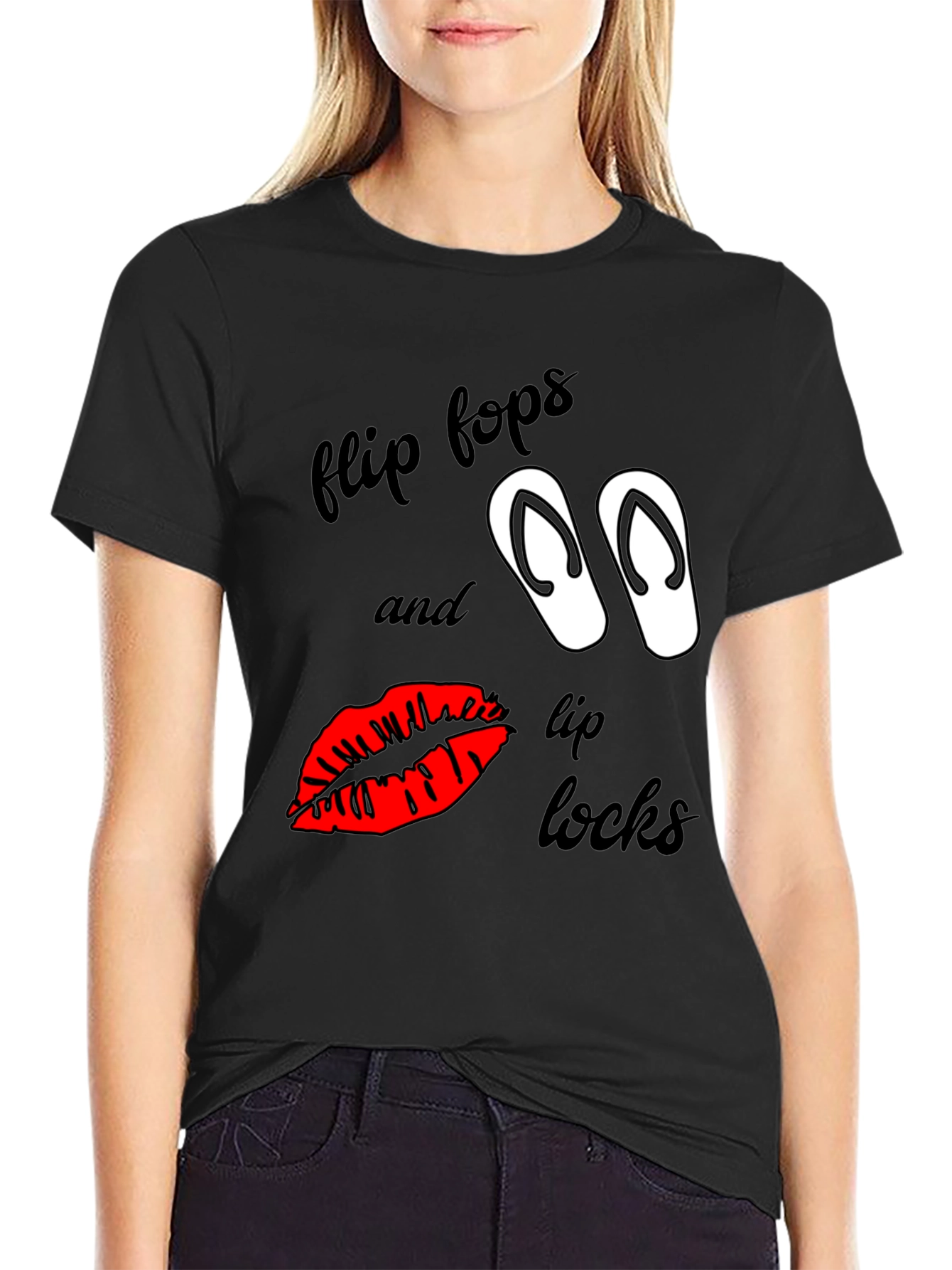 Flip Flops & Lip Locks Graphic Tee