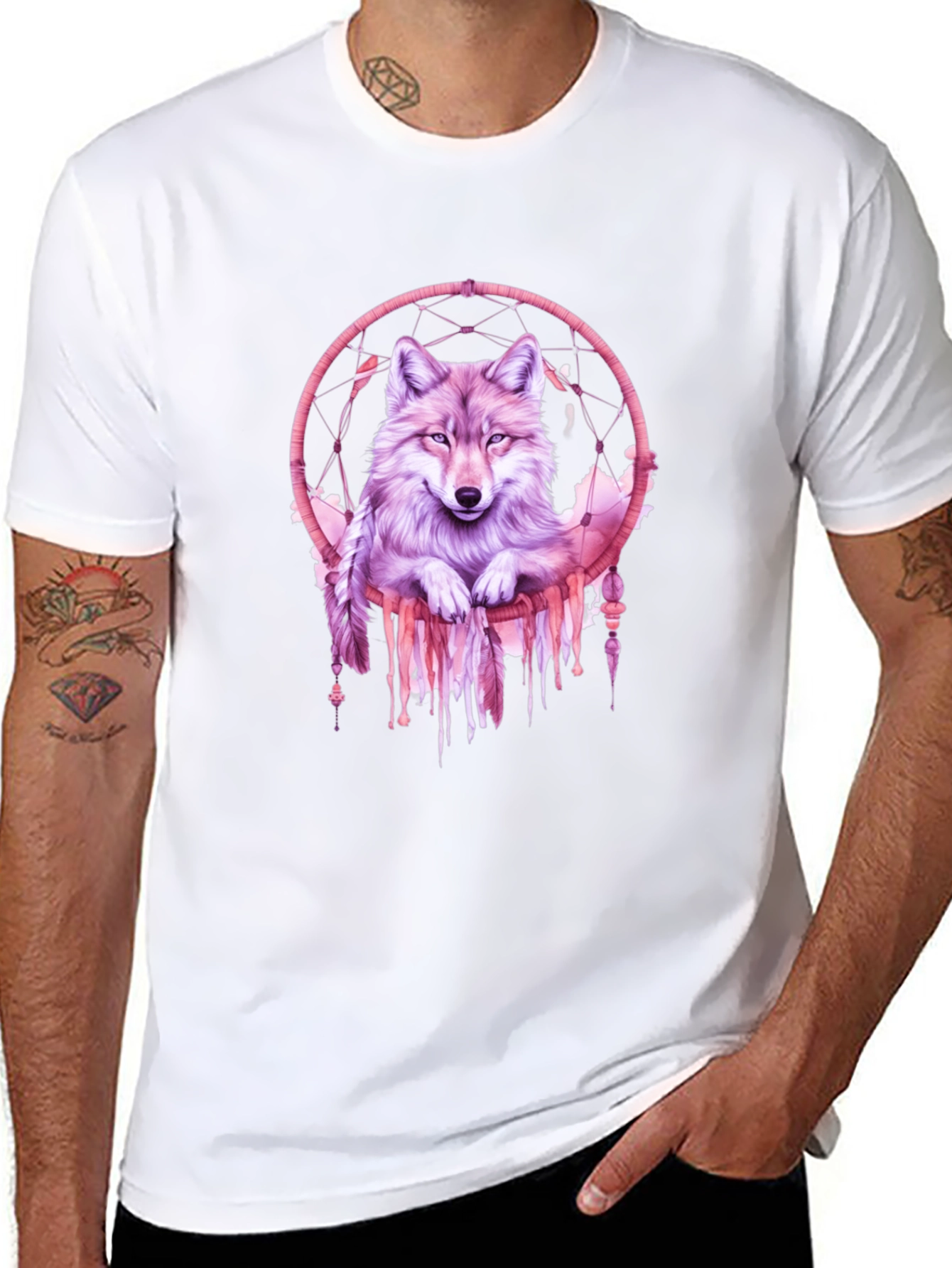 Wolf Dreamcatcher Graphic T-Shirt
