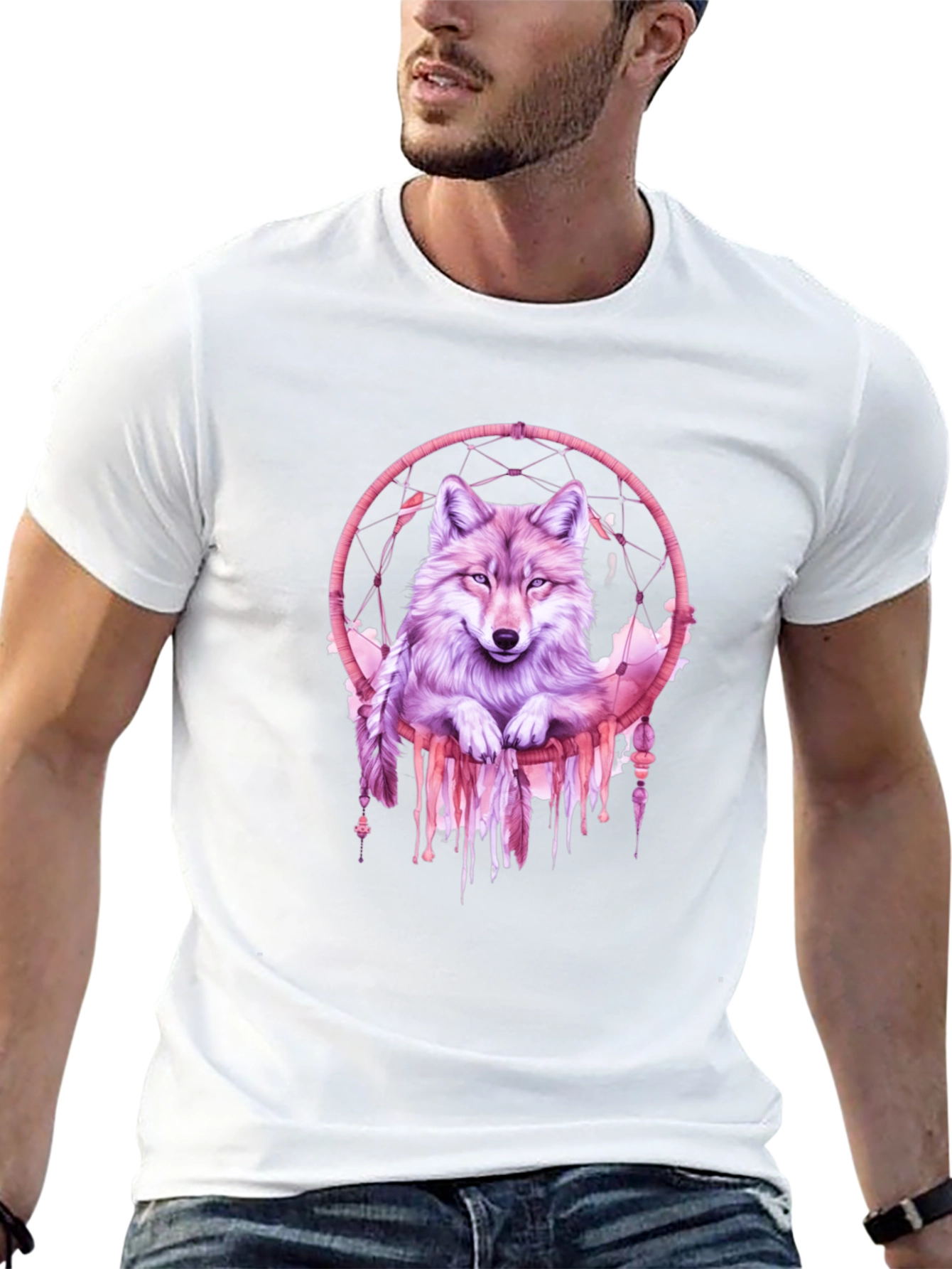 Wolf Dreamcatcher Graphic T-Shirt