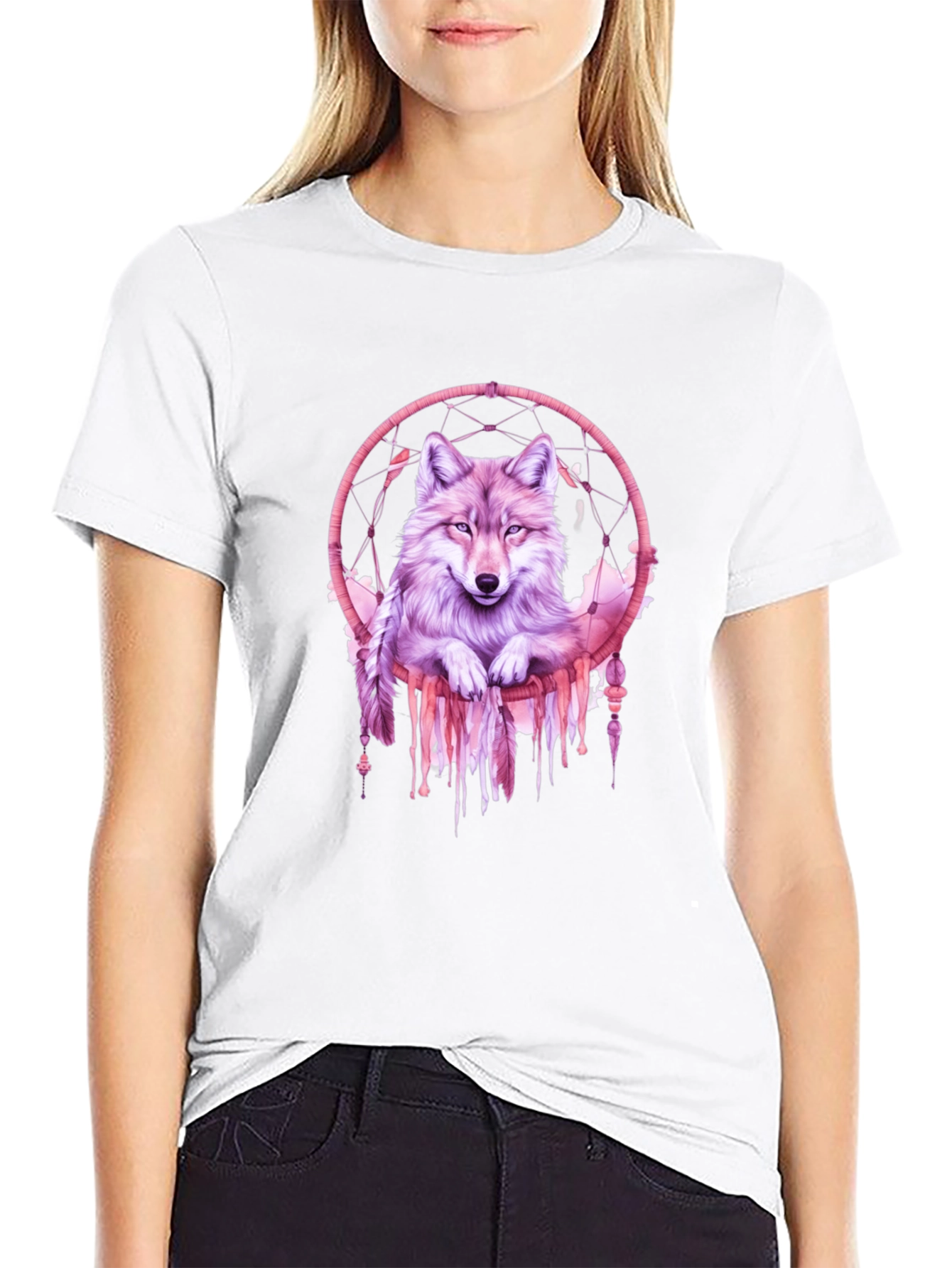 Wolf Dreamcatcher Graphic T-Shirt