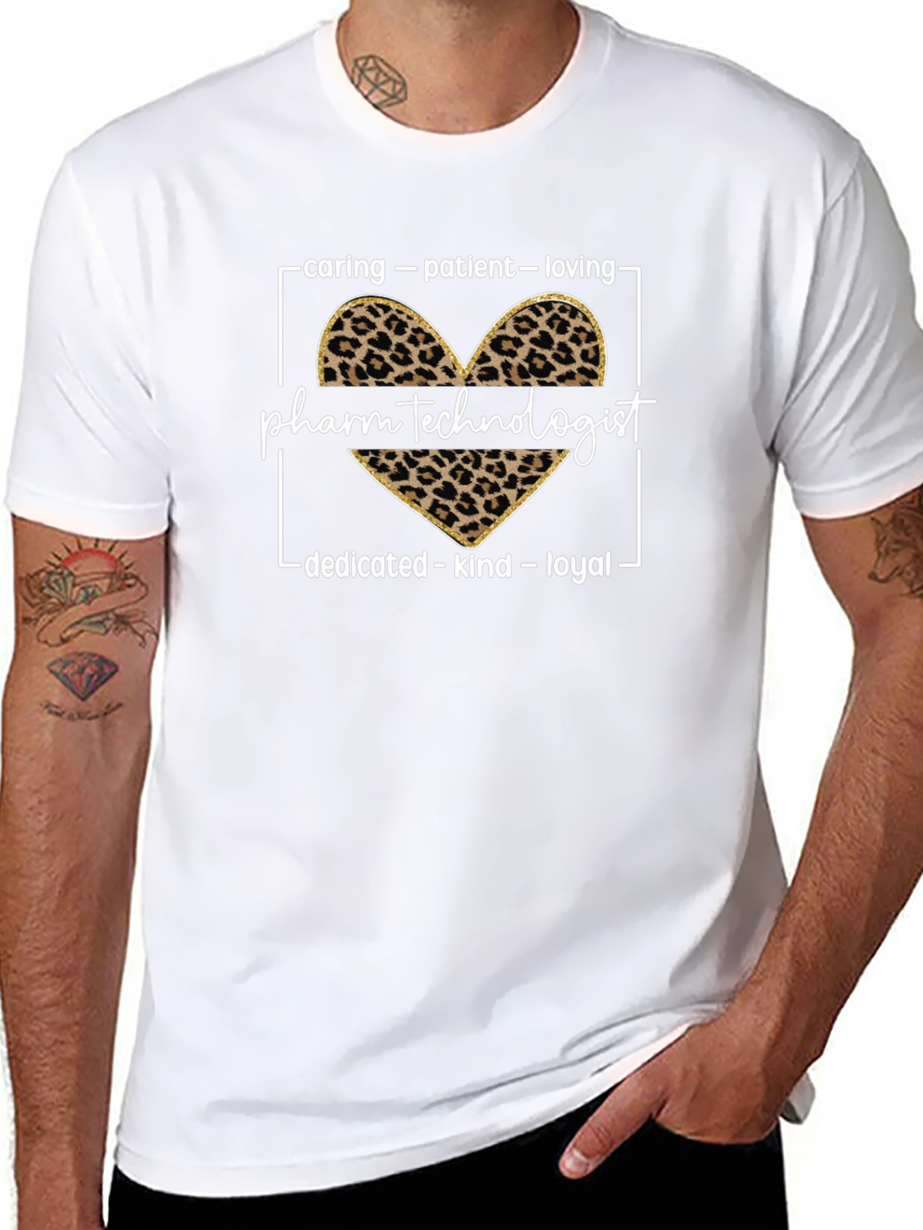 Pharm Tech Leopard Heart T-Shirt