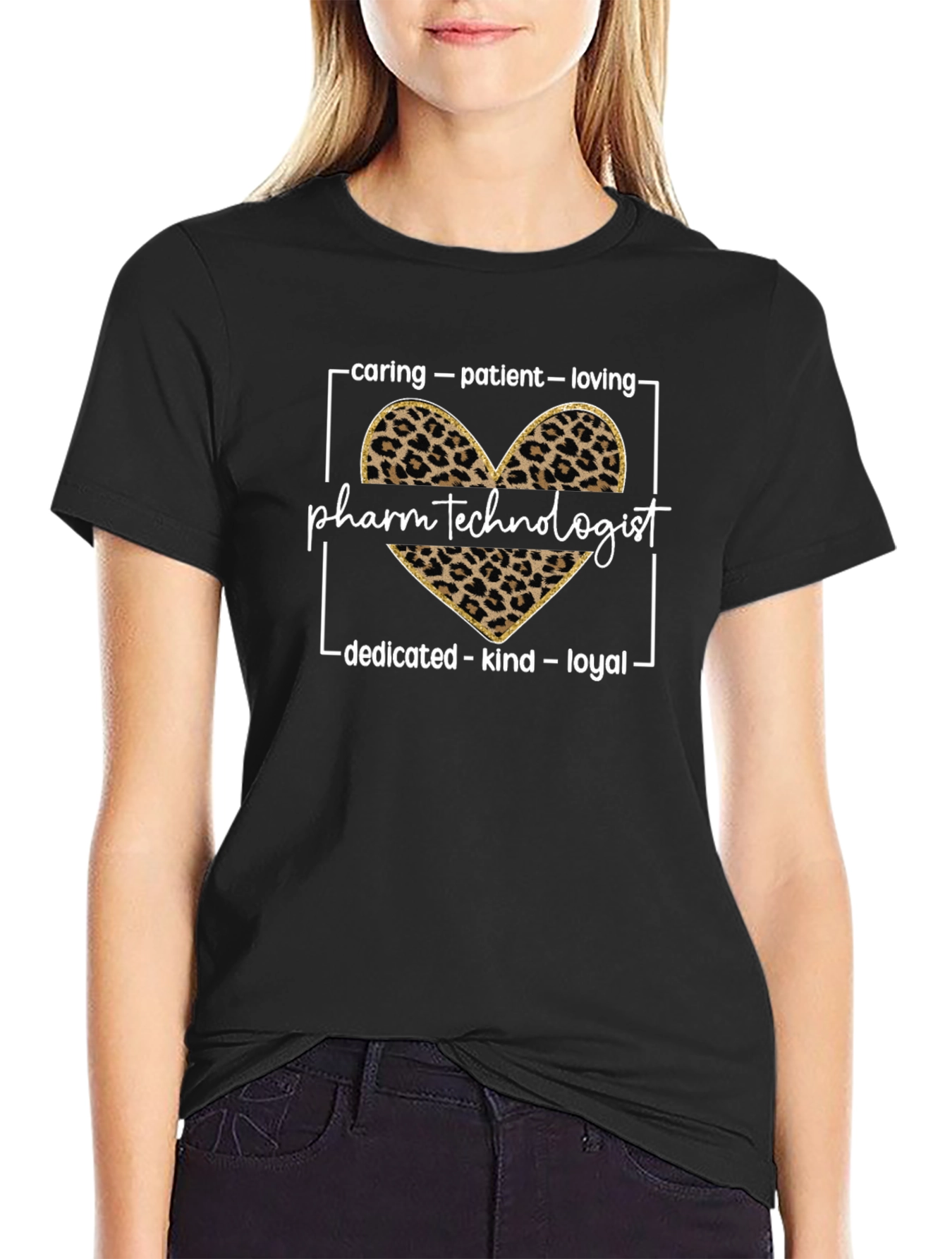 Pharm Tech Leopard Heart T-Shirt