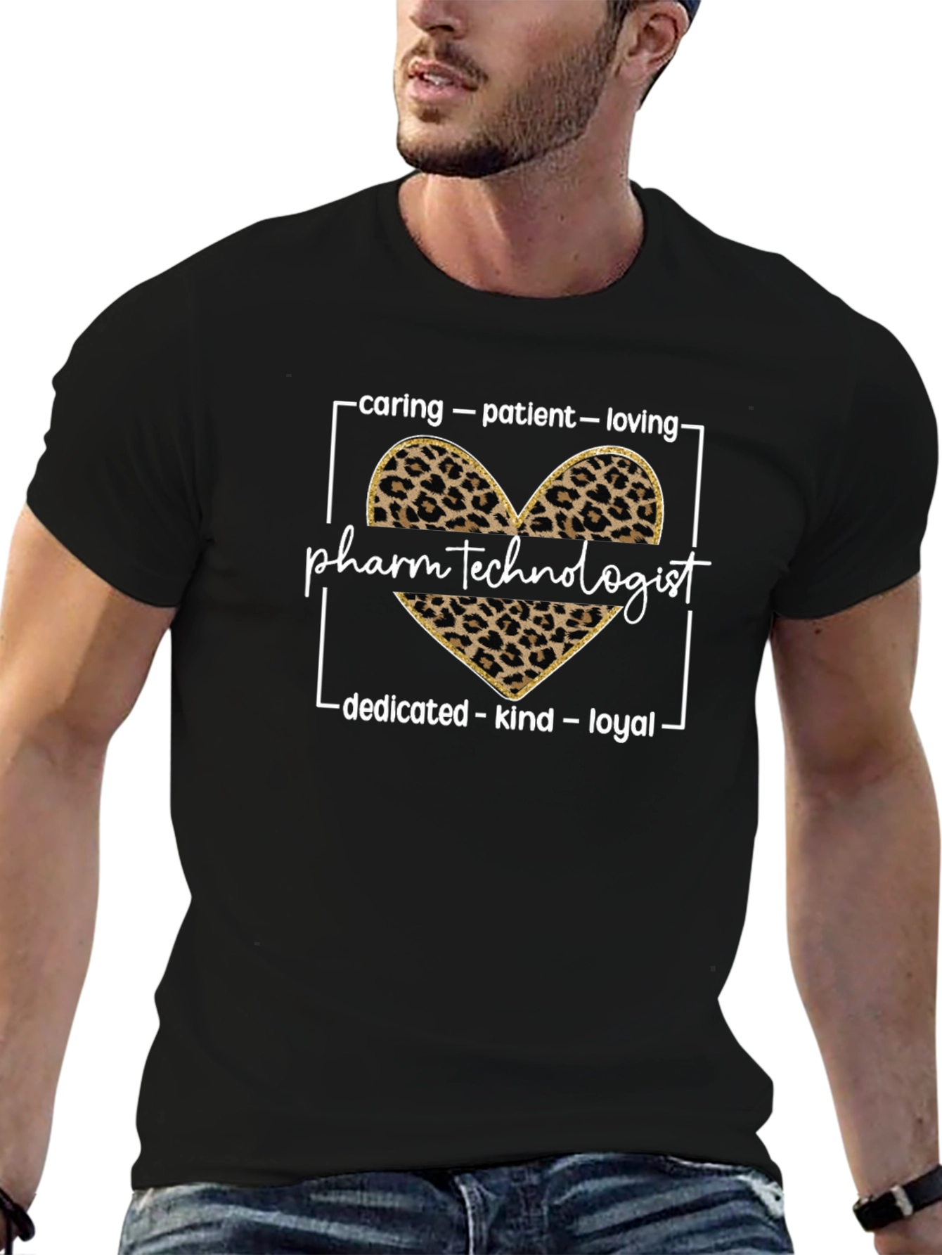 Pharm Tech Leopard Heart T-Shirt