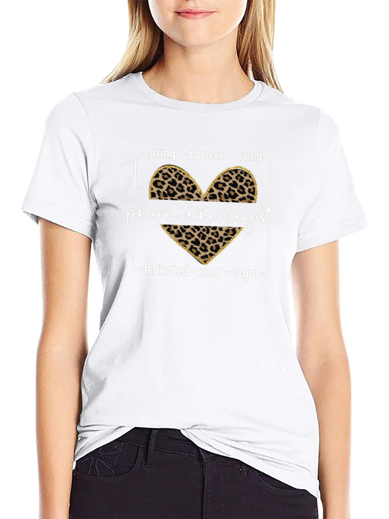 Pharm Tech Leopard Heart T-Shirt