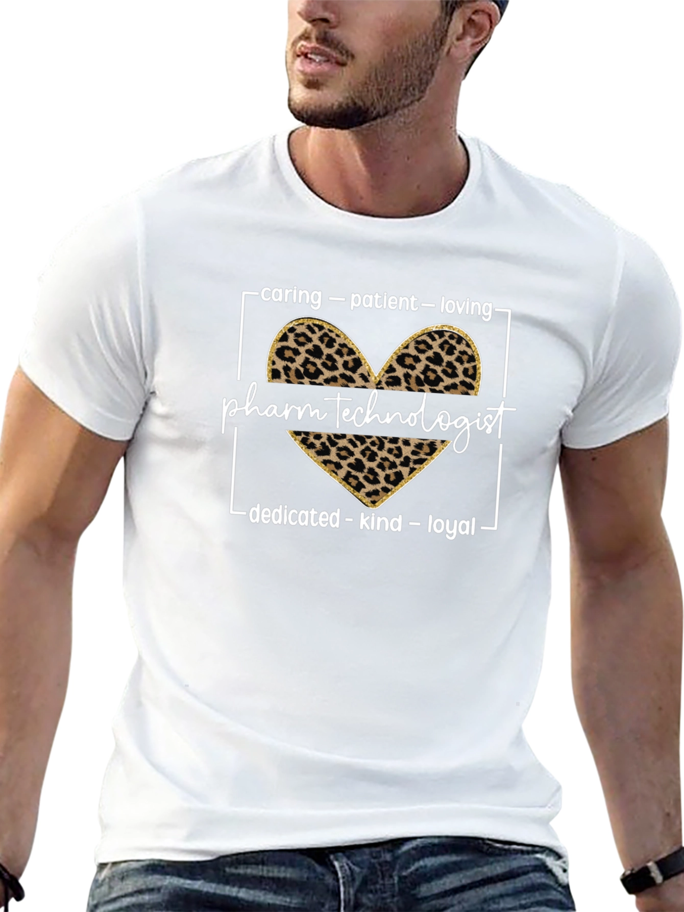 Pharm Tech Leopard Heart T-Shirt