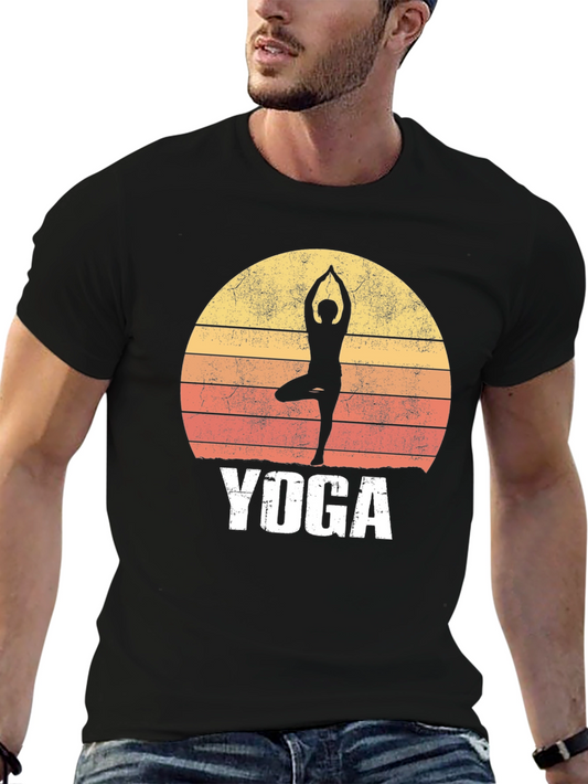 Yoga Sunset Graphic T-Shirt