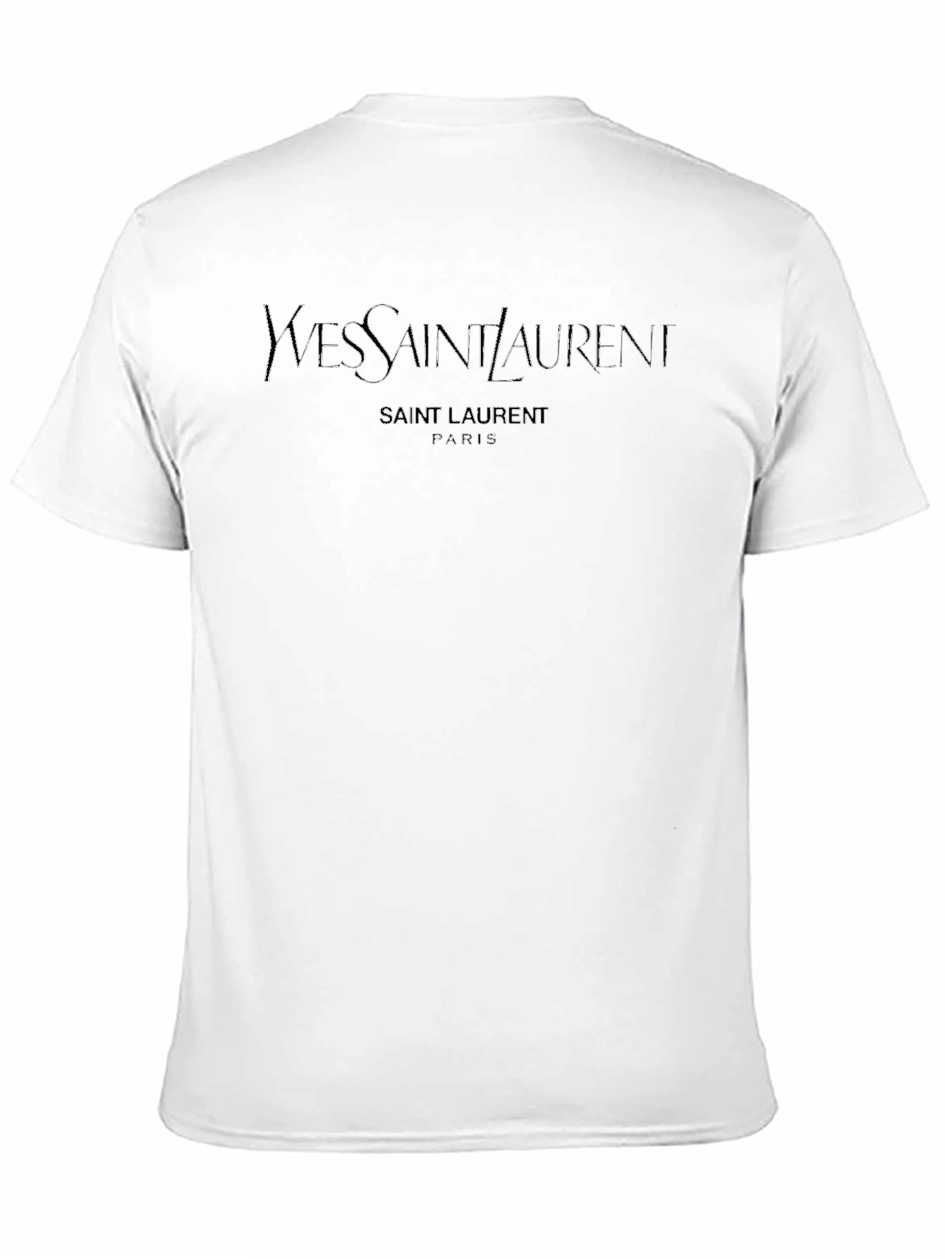 Yves Saint Laurent Graphic Tee - Mens Black Cotton