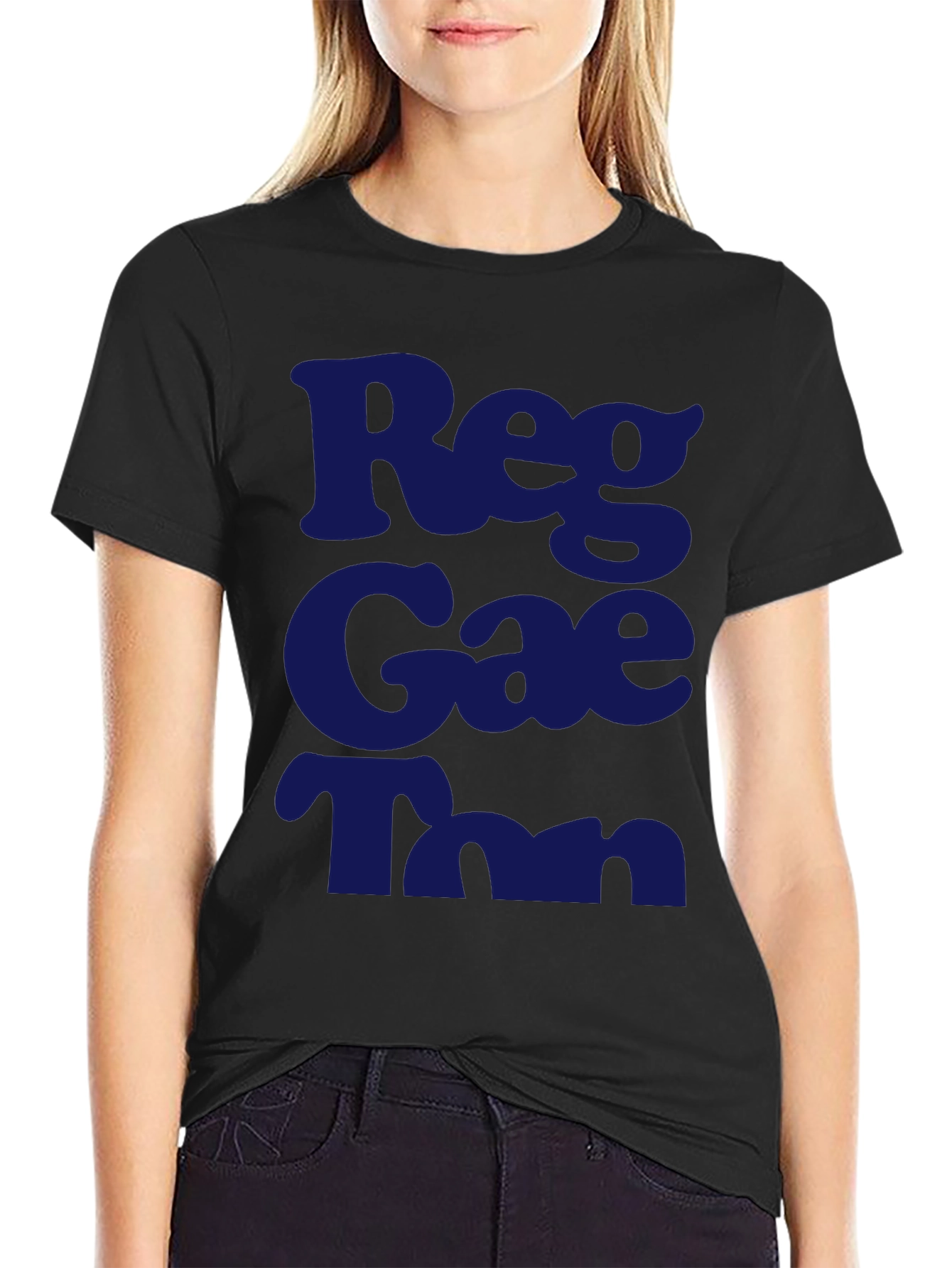 Reggae T-Shirt - Black Crew Neck Graphic Tee