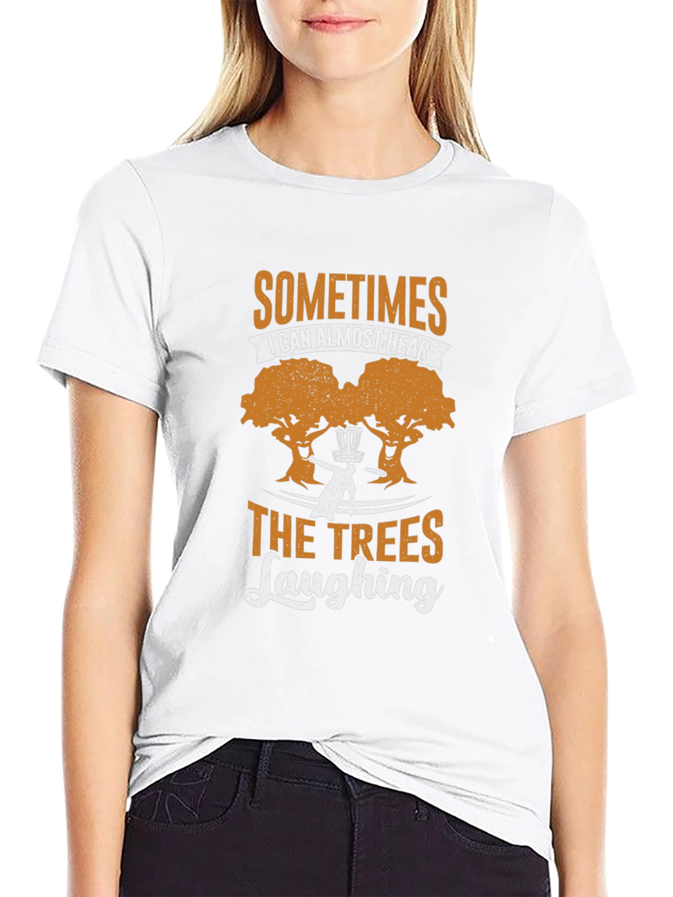 Funny Disc Golf T-Shirt - Trees Laughing Design