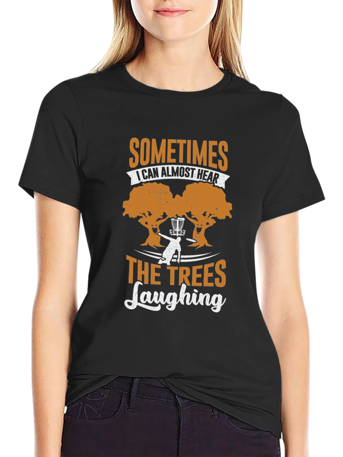 Funny Disc Golf T-Shirt - Trees Laughing Design