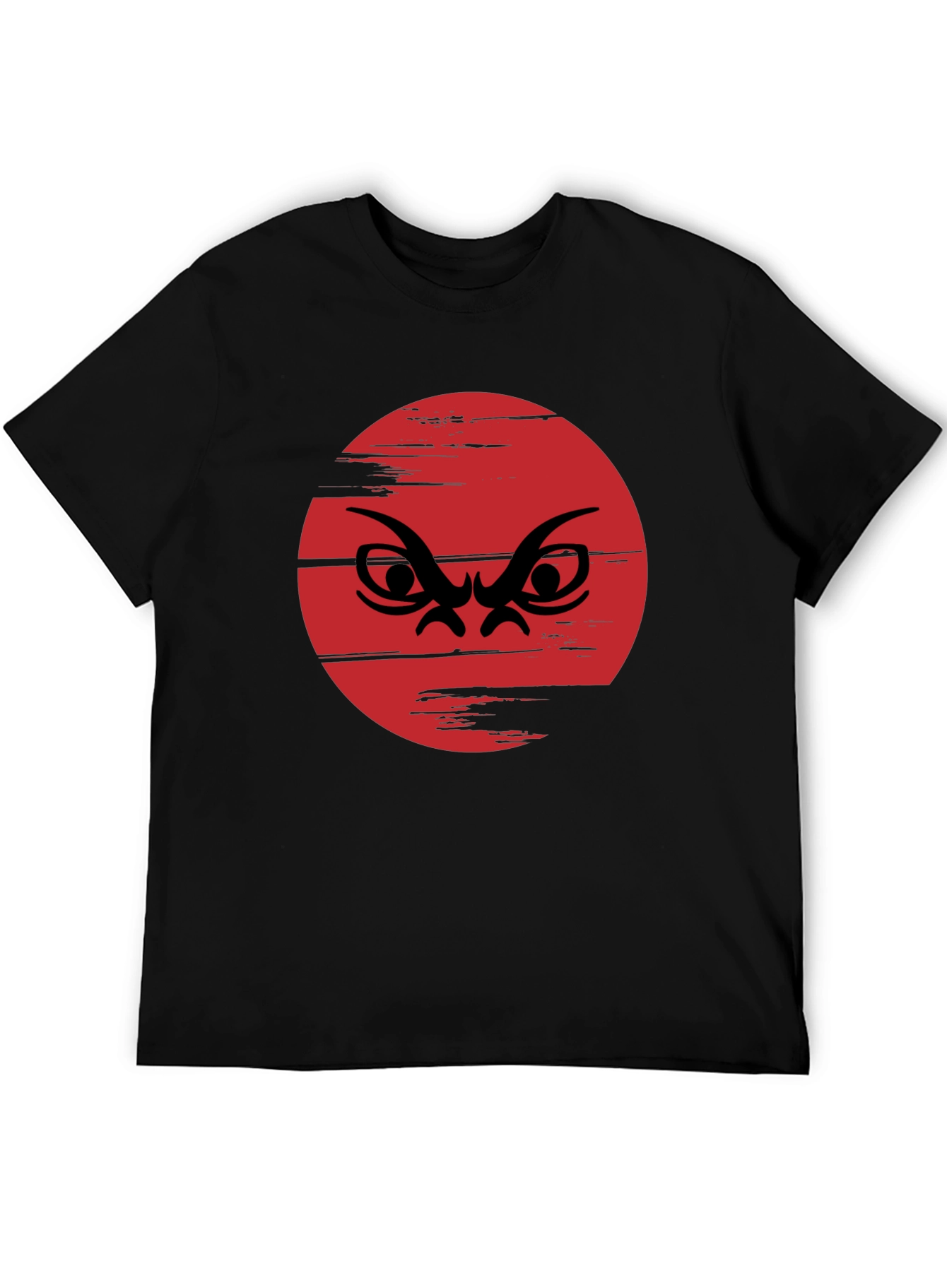 Grumpy Face Graphic Tee - Mens Black T-Shirt