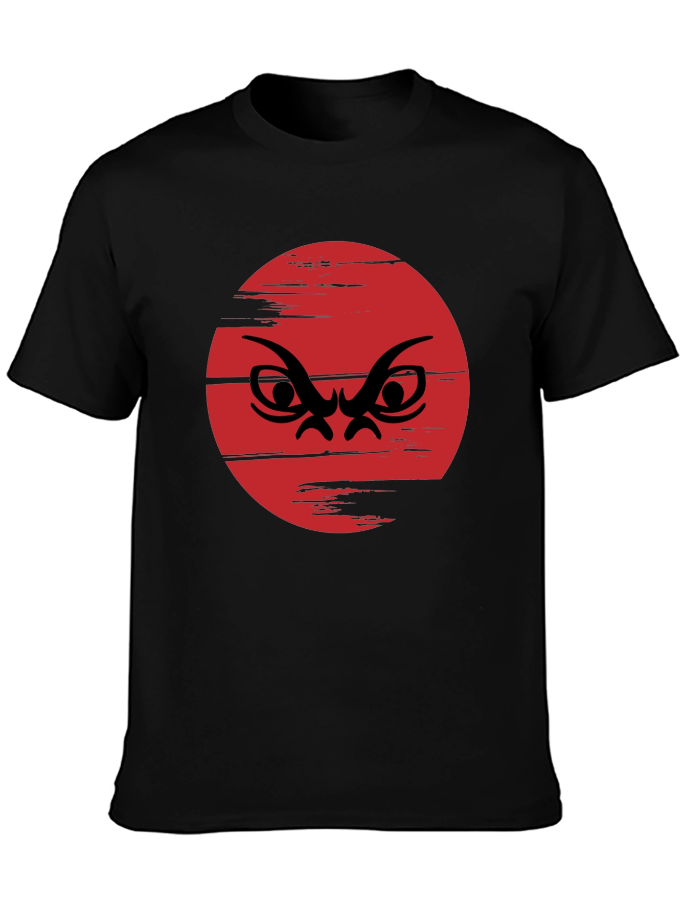 Grumpy Face Graphic Tee - Mens Black T-Shirt