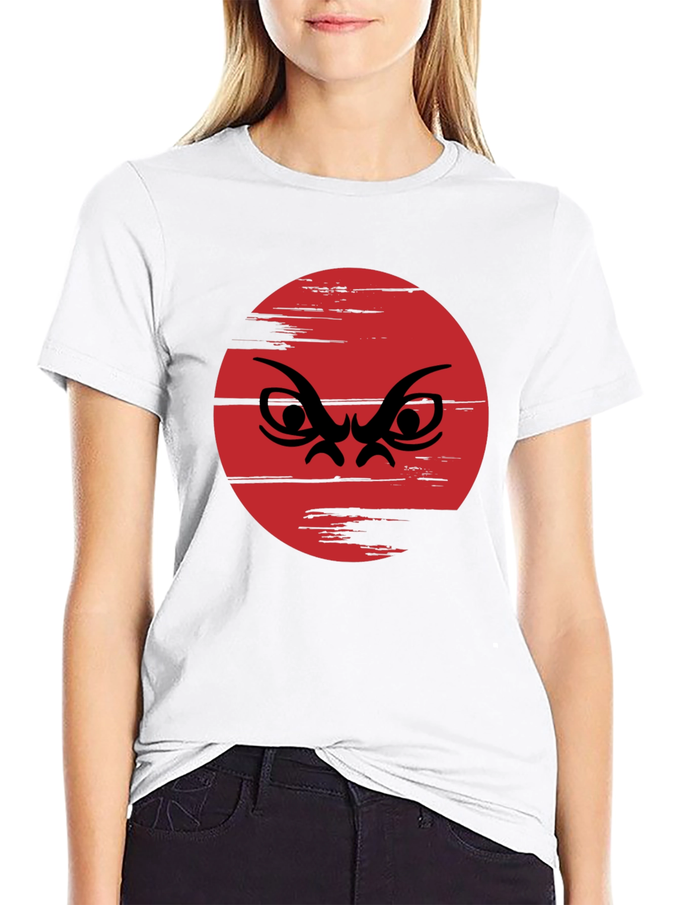 Grumpy Face Graphic Tee - Mens Black T-Shirt