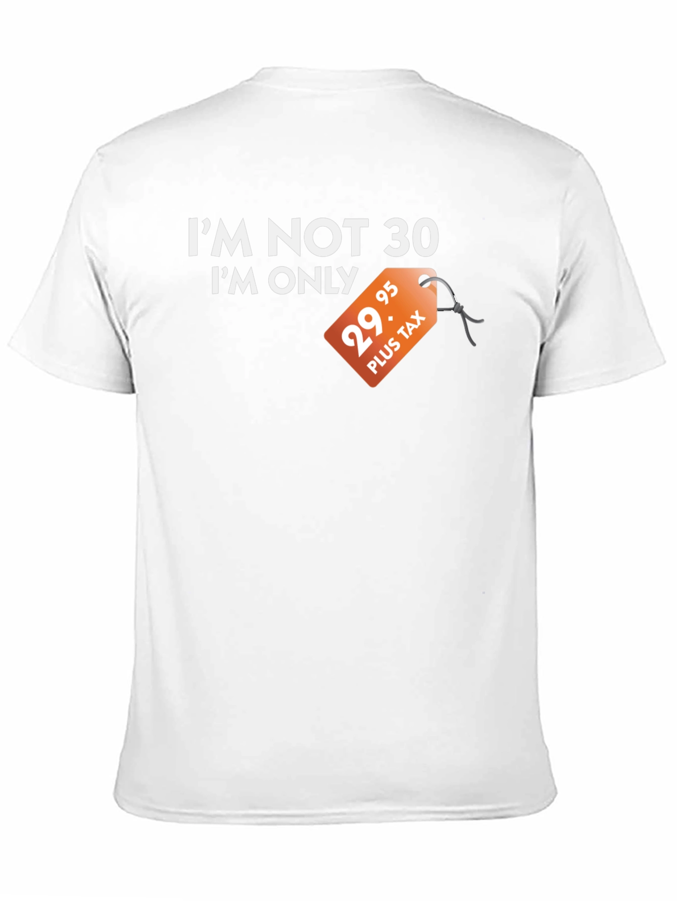 Funny Im Not 30 Black T-Shirt - Birthday Gift