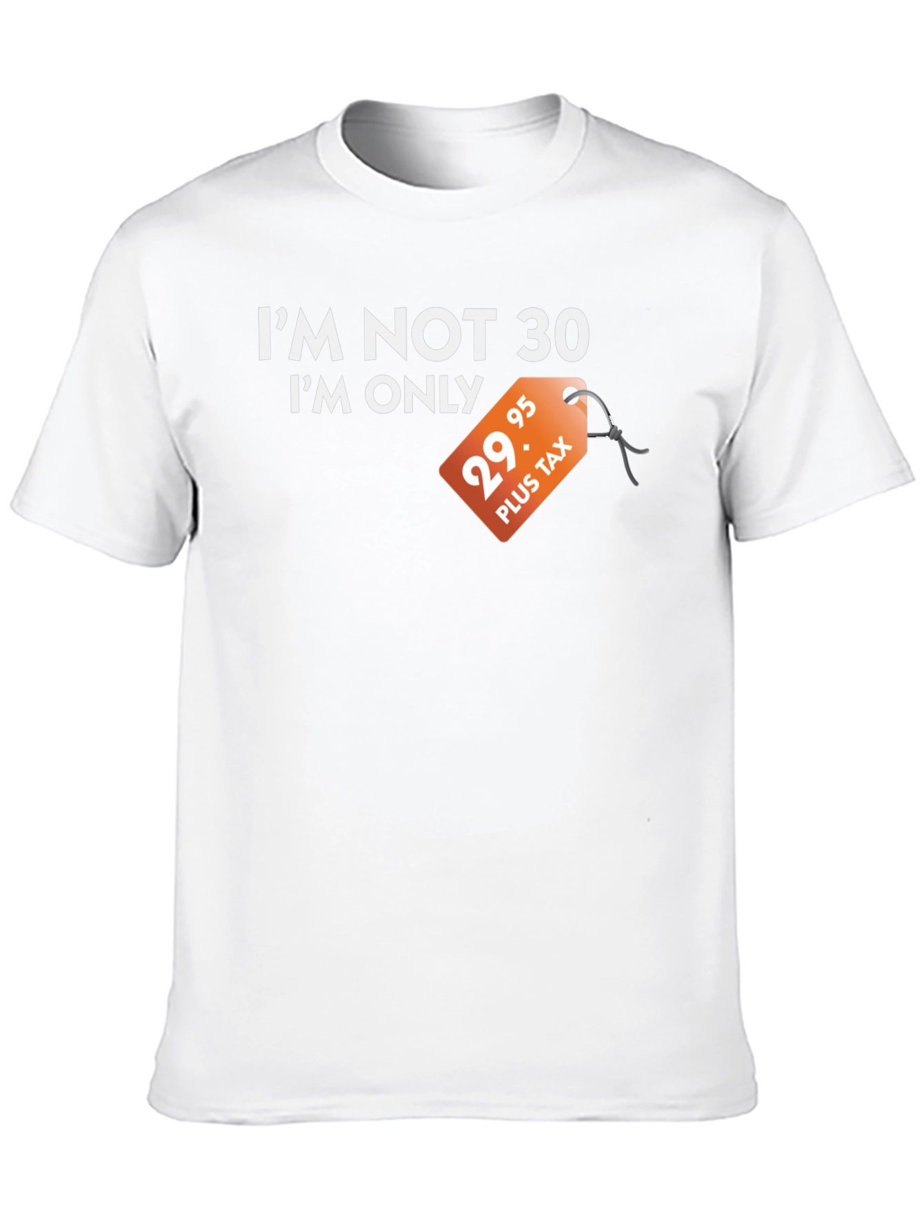 Funny Im Not 30 Black T-Shirt - Birthday Gift