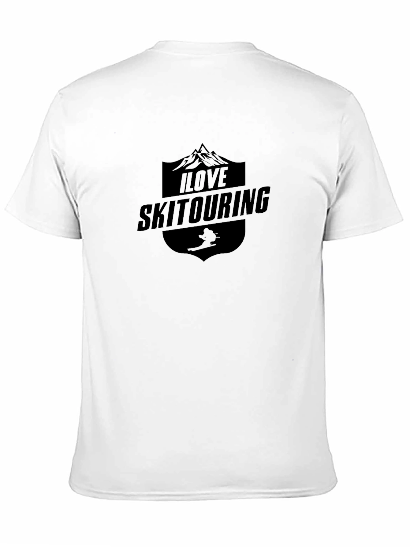 I Love Ski Touring Black T-Shirt