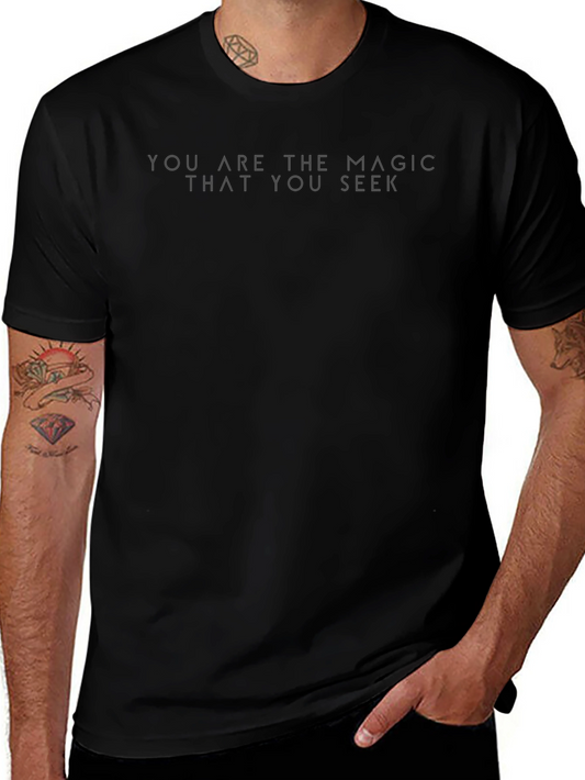 Magic Seek Black T-Shirt - Motivational Tee