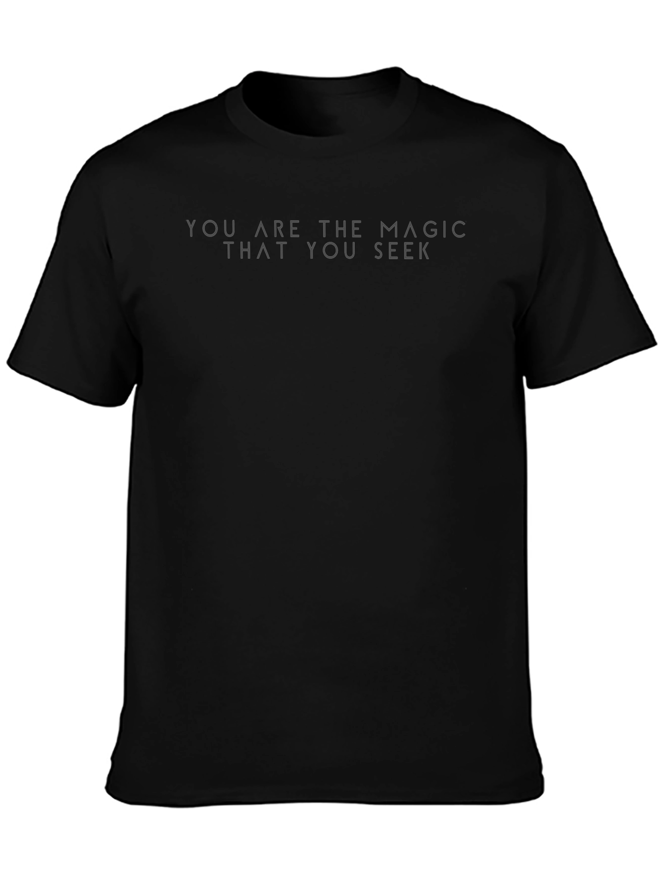 Magic Seek Black T-Shirt - Motivational Tee