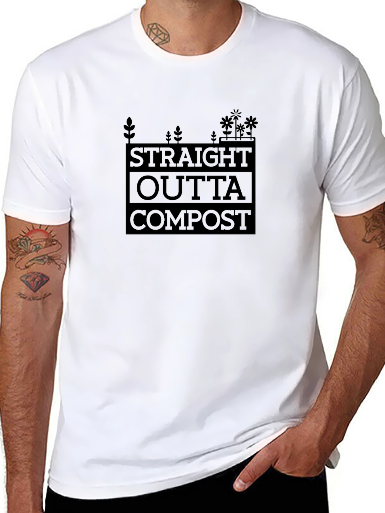 Straight Outta Compost Black T-Shirt