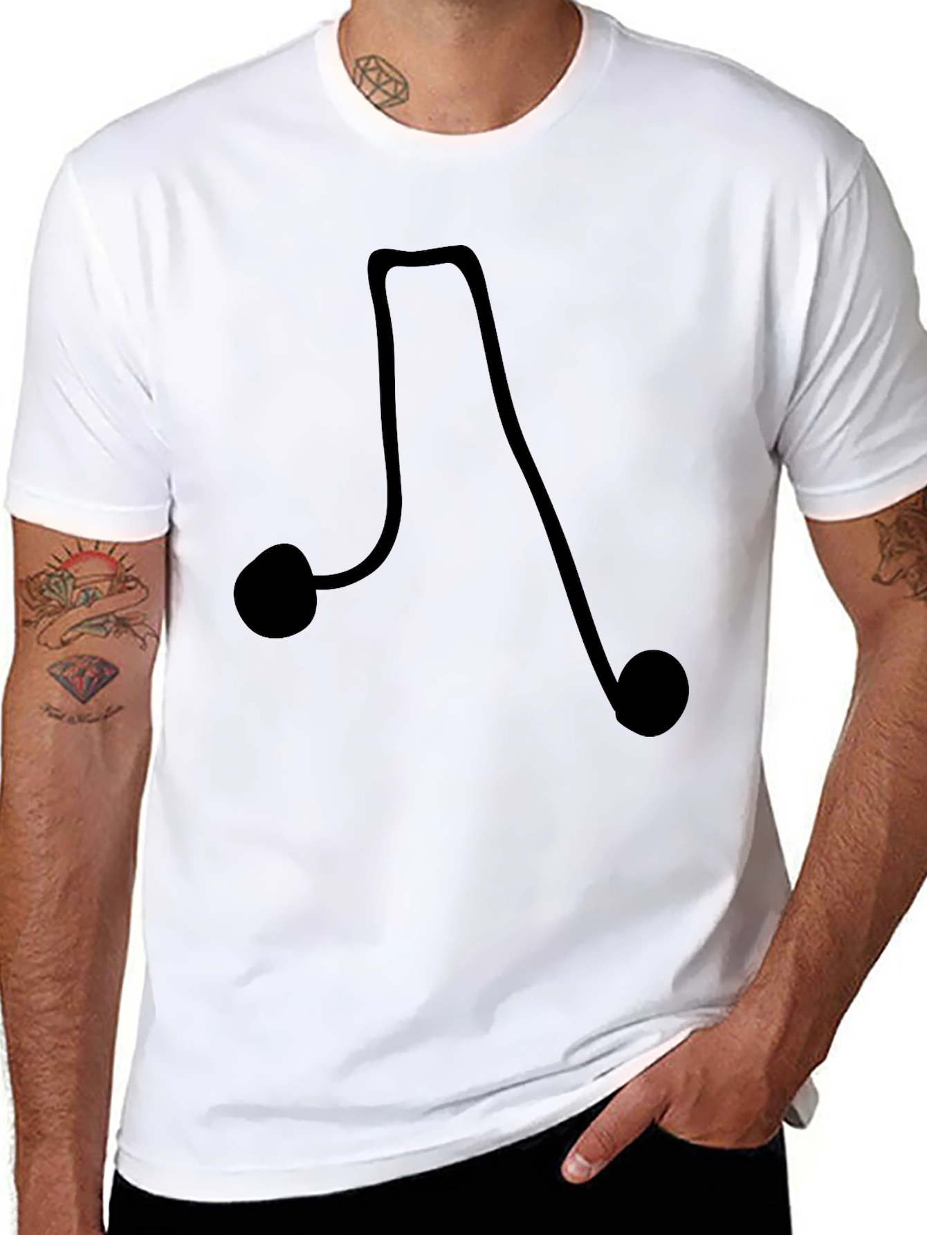 Novelty Eighth Note Musical T-Shirt