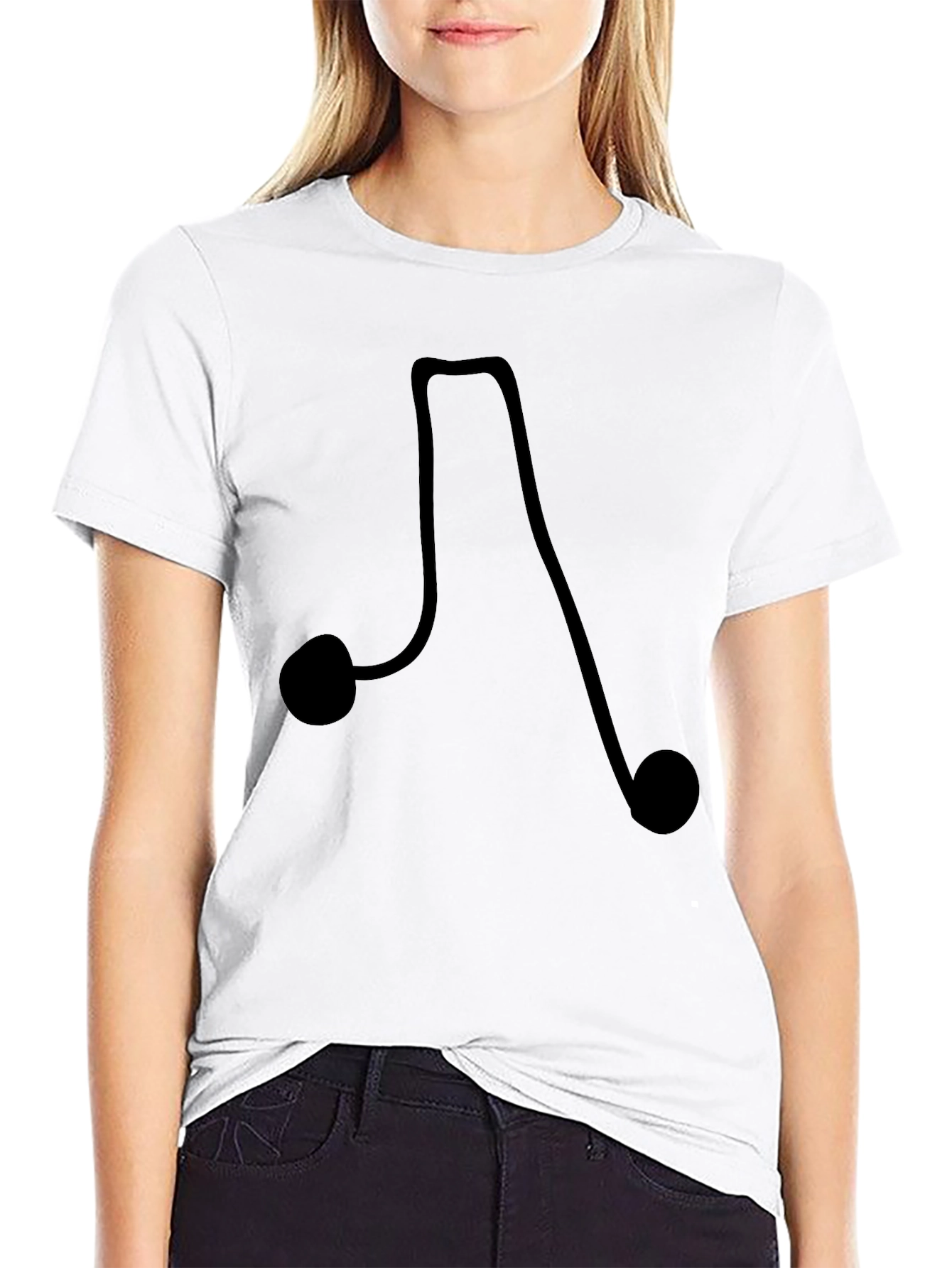 Novelty Eighth Note Musical T-Shirt