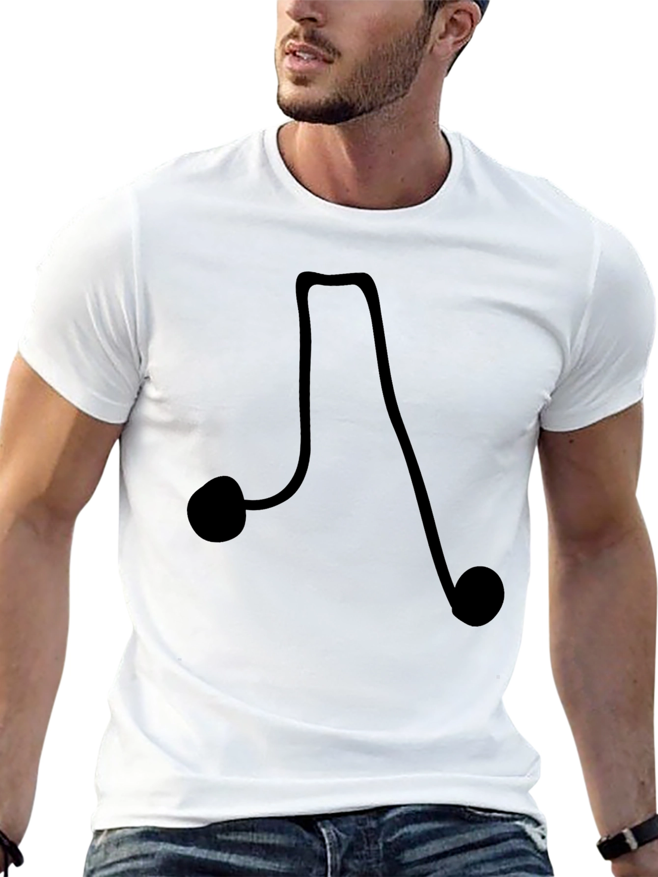 Novelty Eighth Note Musical T-Shirt