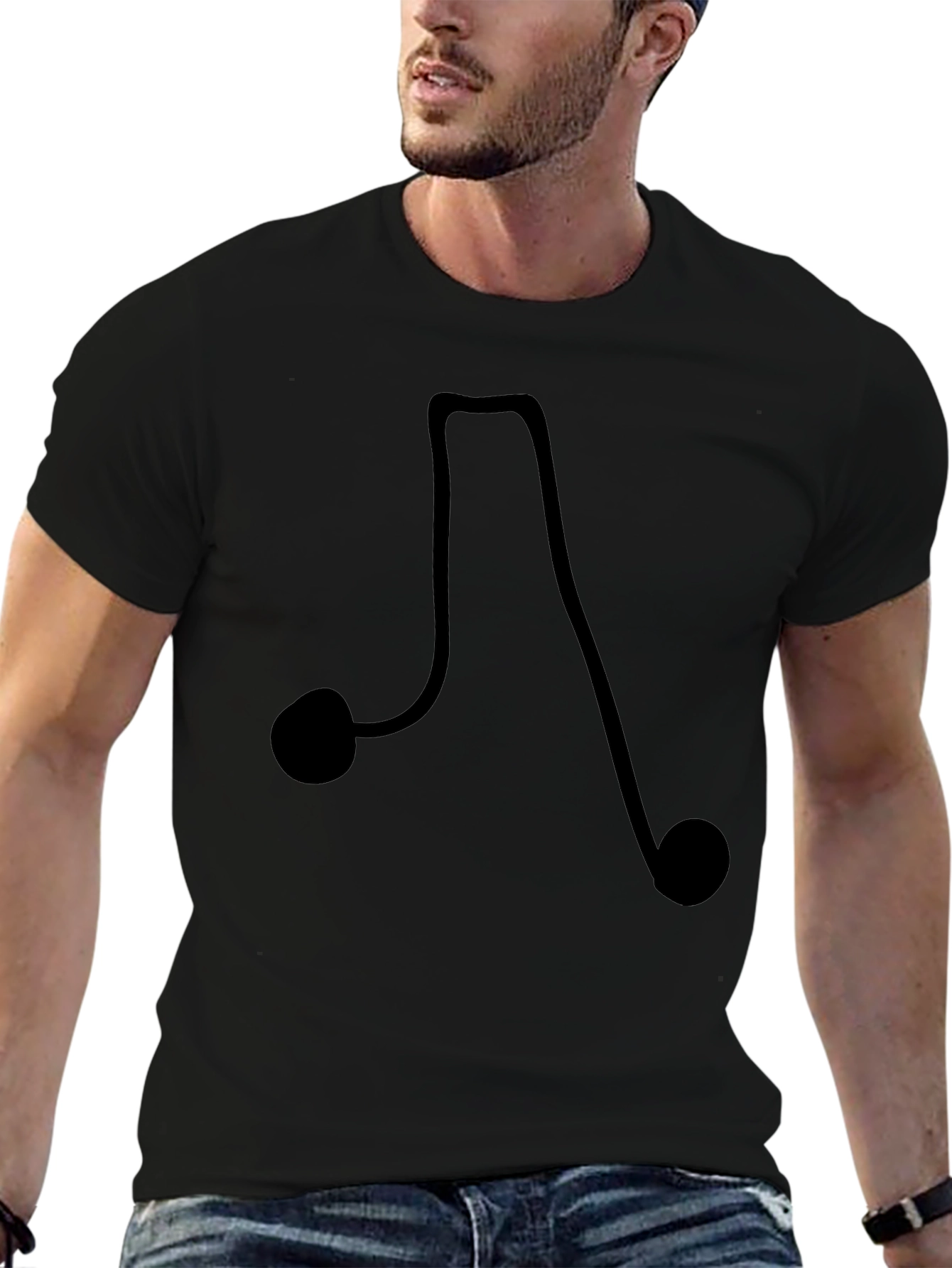 Novelty Eighth Note Musical T-Shirt