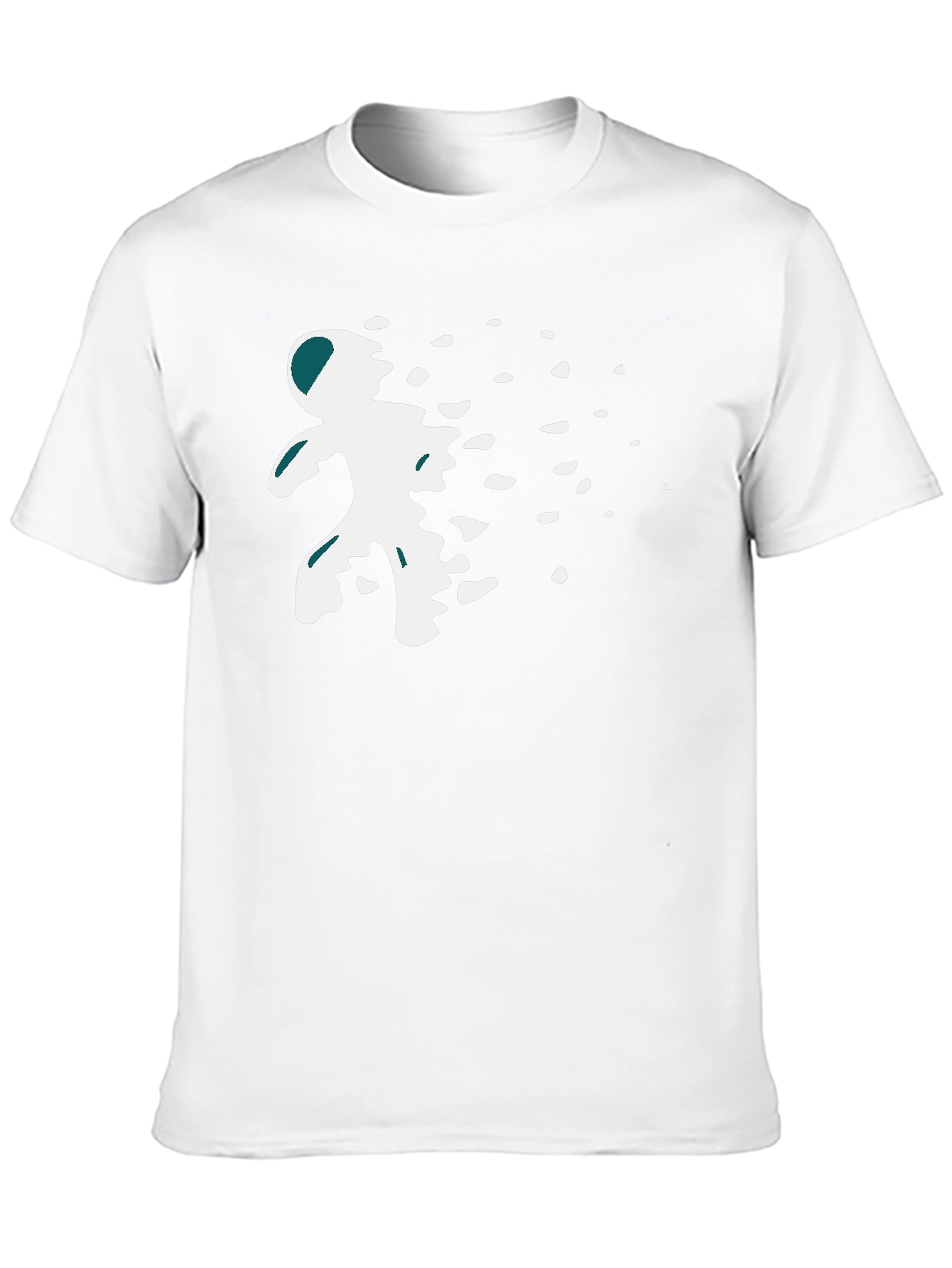 Abstract Spaceman Graphic Tee - Black Casual Shirt