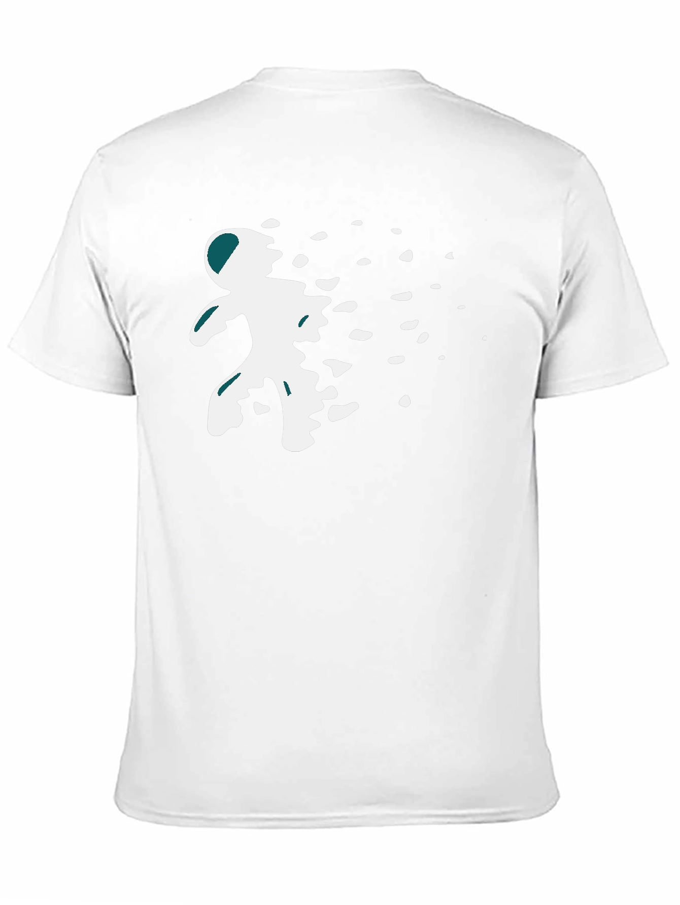 Abstract Spaceman Graphic Tee - Black Casual Shirt