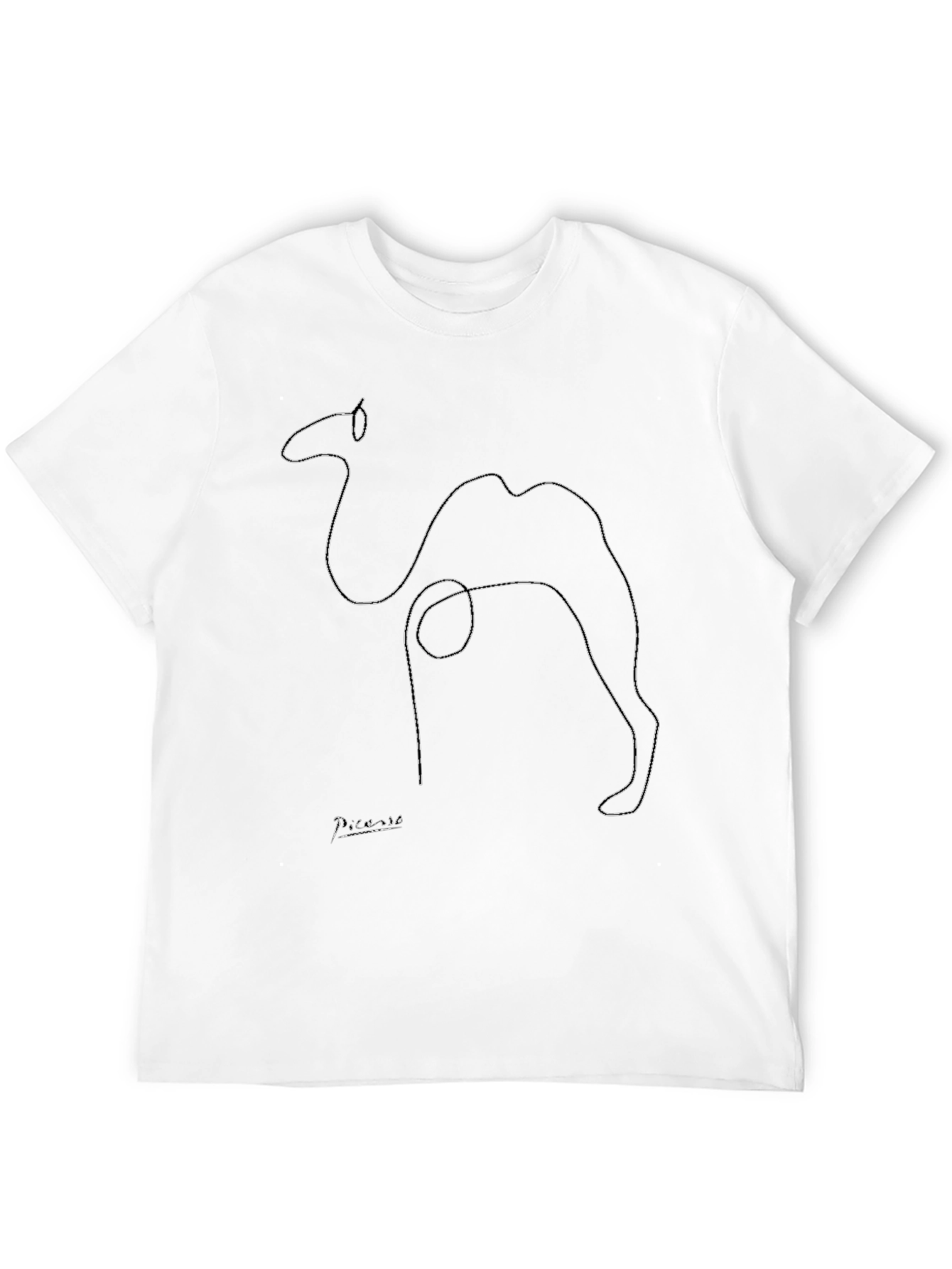 Black Camel Line Art Graphic Tee
