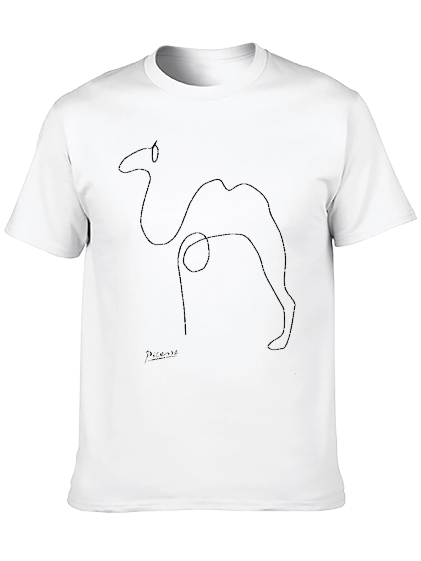 Black Camel Line Art Graphic Tee