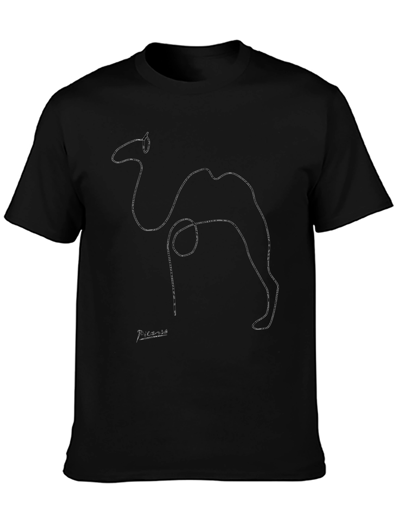 Black Camel Line Art Graphic Tee