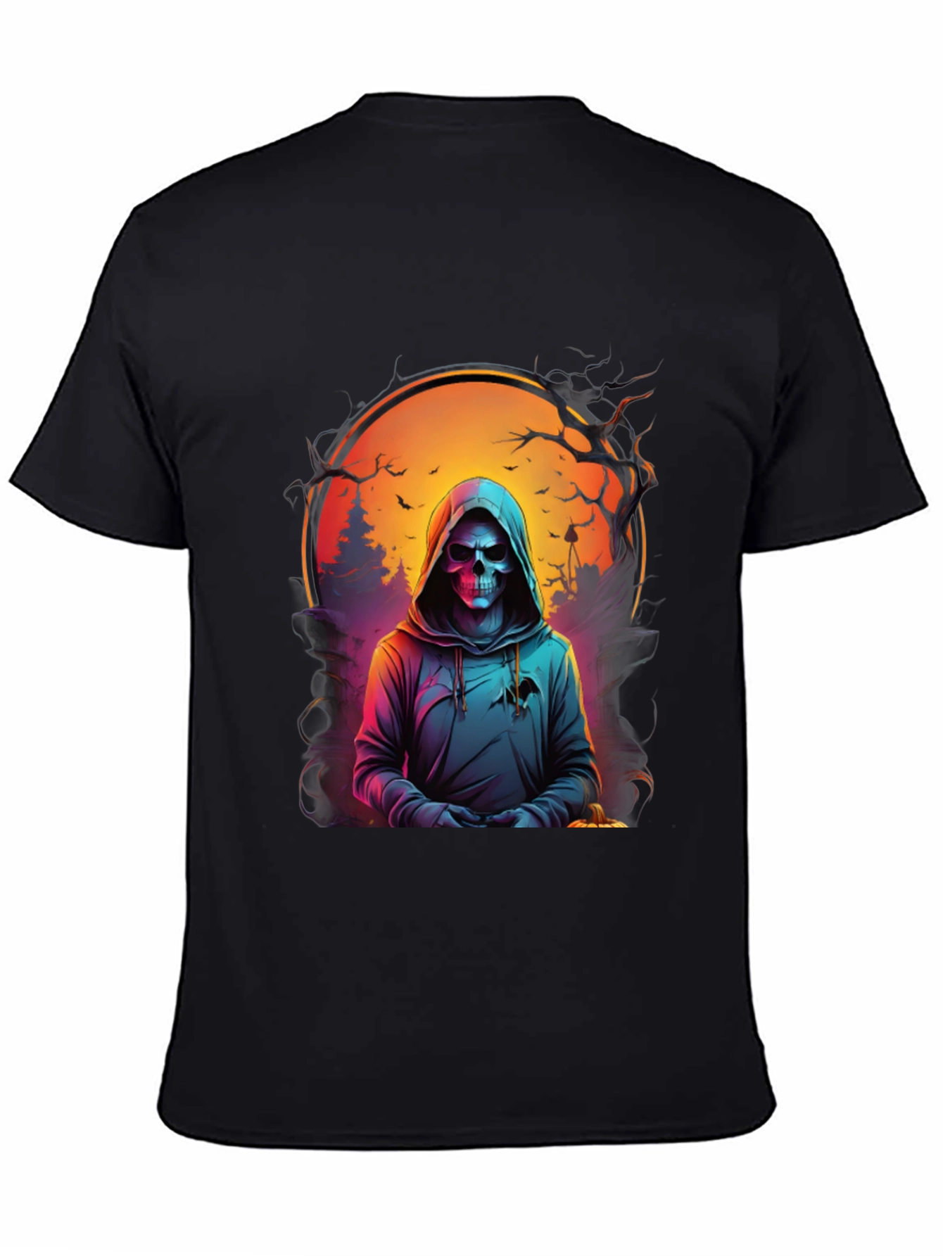 Grim Reaper Graphic Tee - Spooky Halloween Shirt