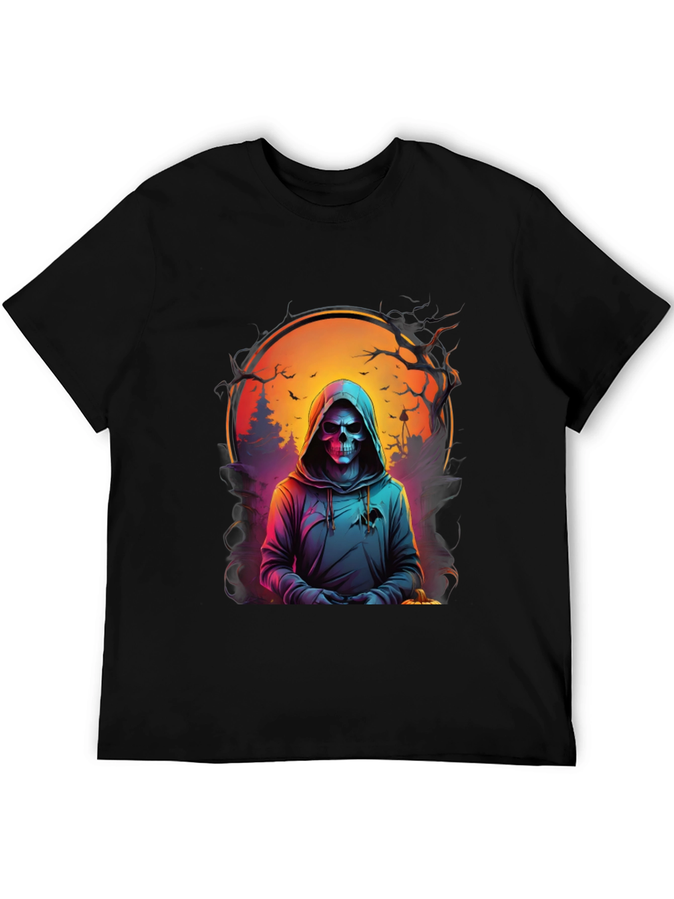 Grim Reaper Graphic Tee - Spooky Halloween Shirt