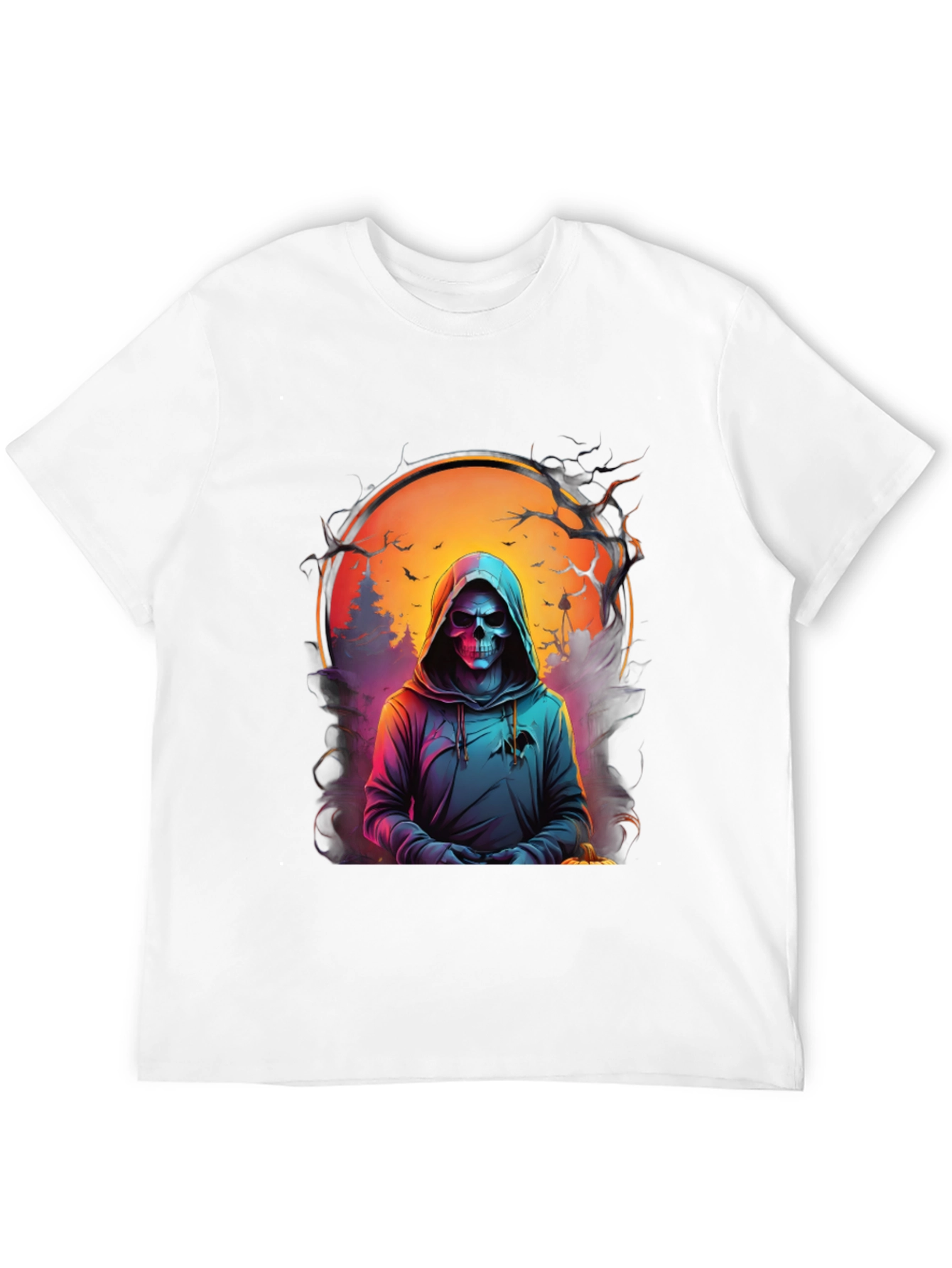 Grim Reaper Graphic Tee - Spooky Halloween Shirt