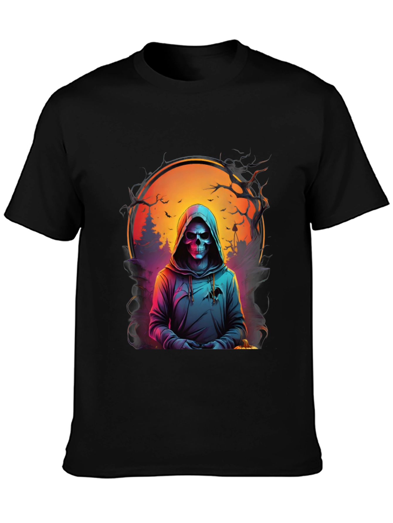 Grim Reaper Graphic Tee - Spooky Halloween Shirt