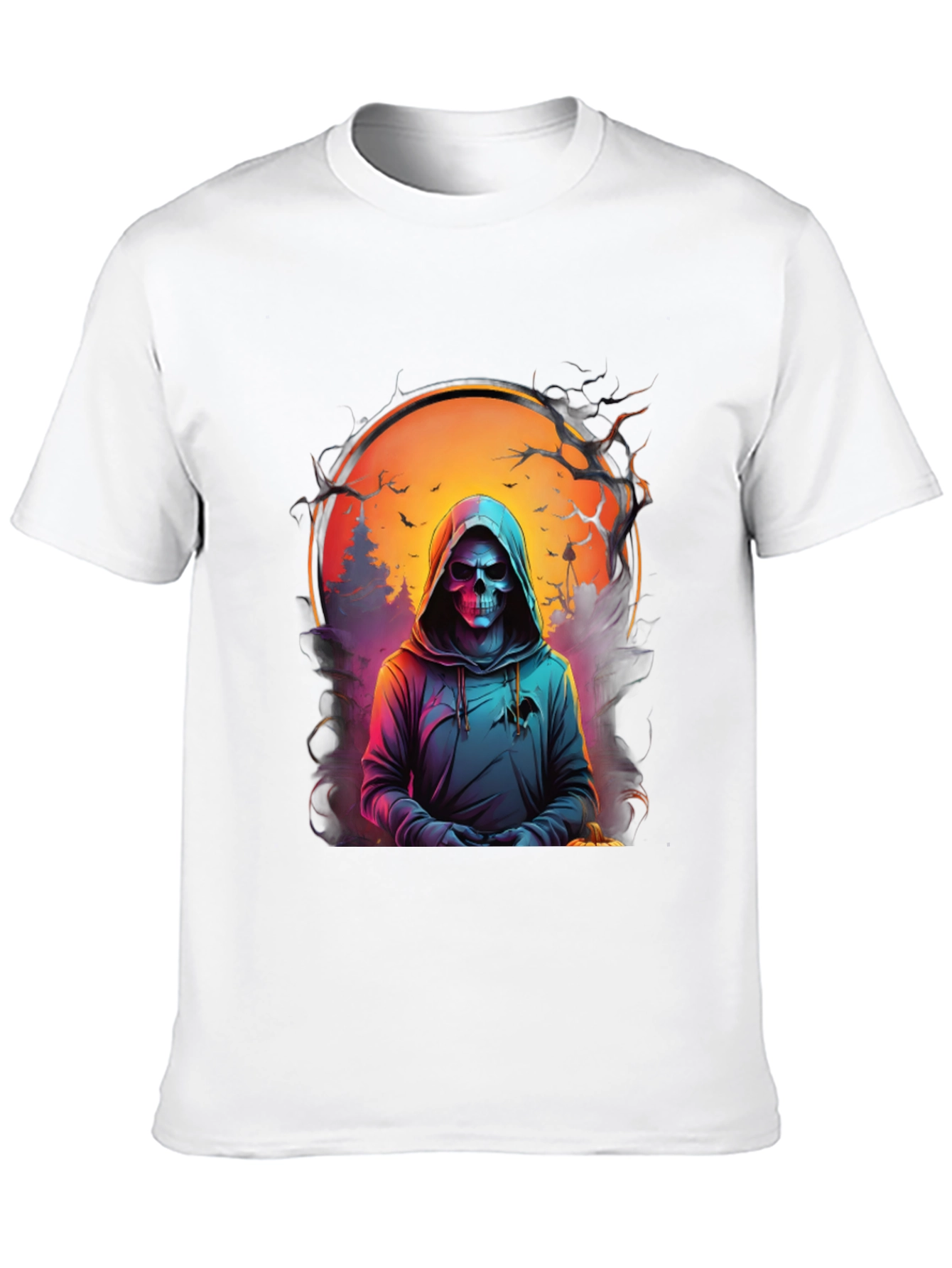 Grim Reaper Graphic Tee - Spooky Halloween Shirt