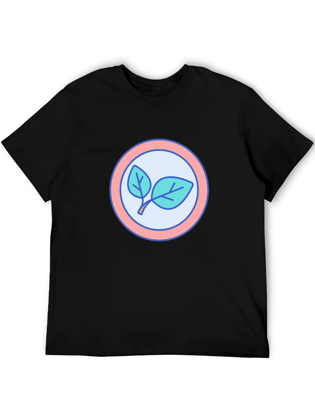 Leaf Circle Graphic T-Shirt - Modern Casual Tee