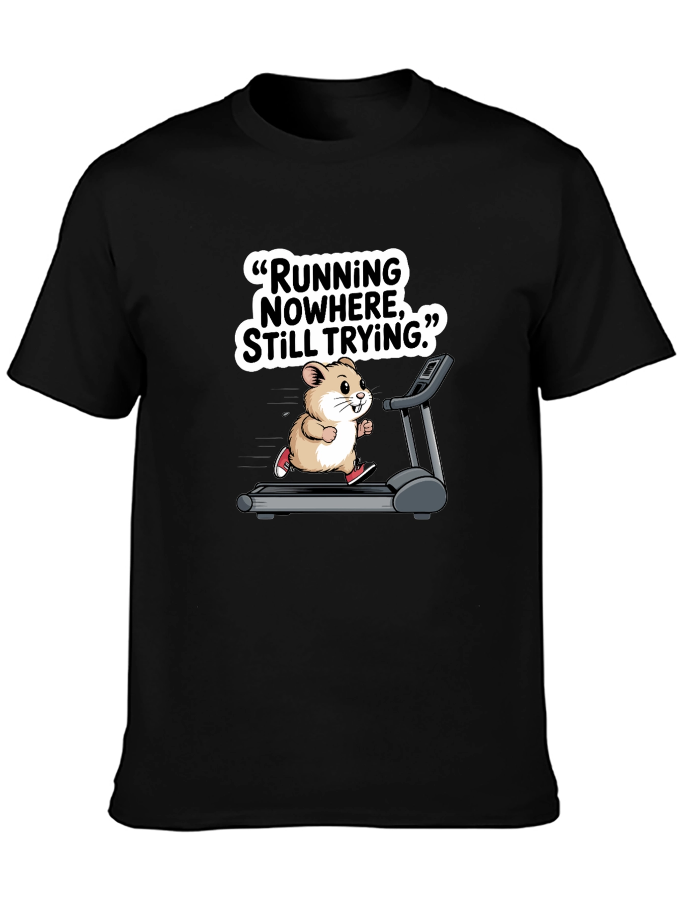 Hamster Treadmill Graphic Tee - Funny Workout Shirt
