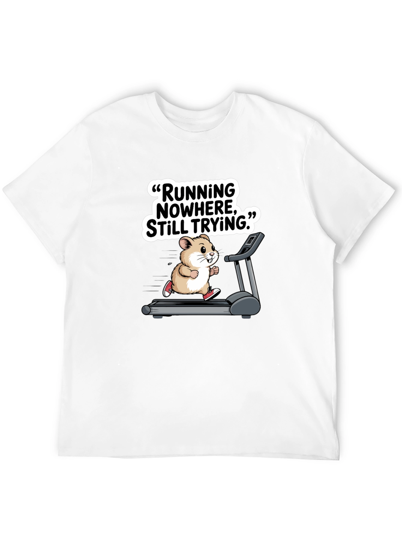 Hamster Treadmill Graphic Tee - Funny Workout Shirt