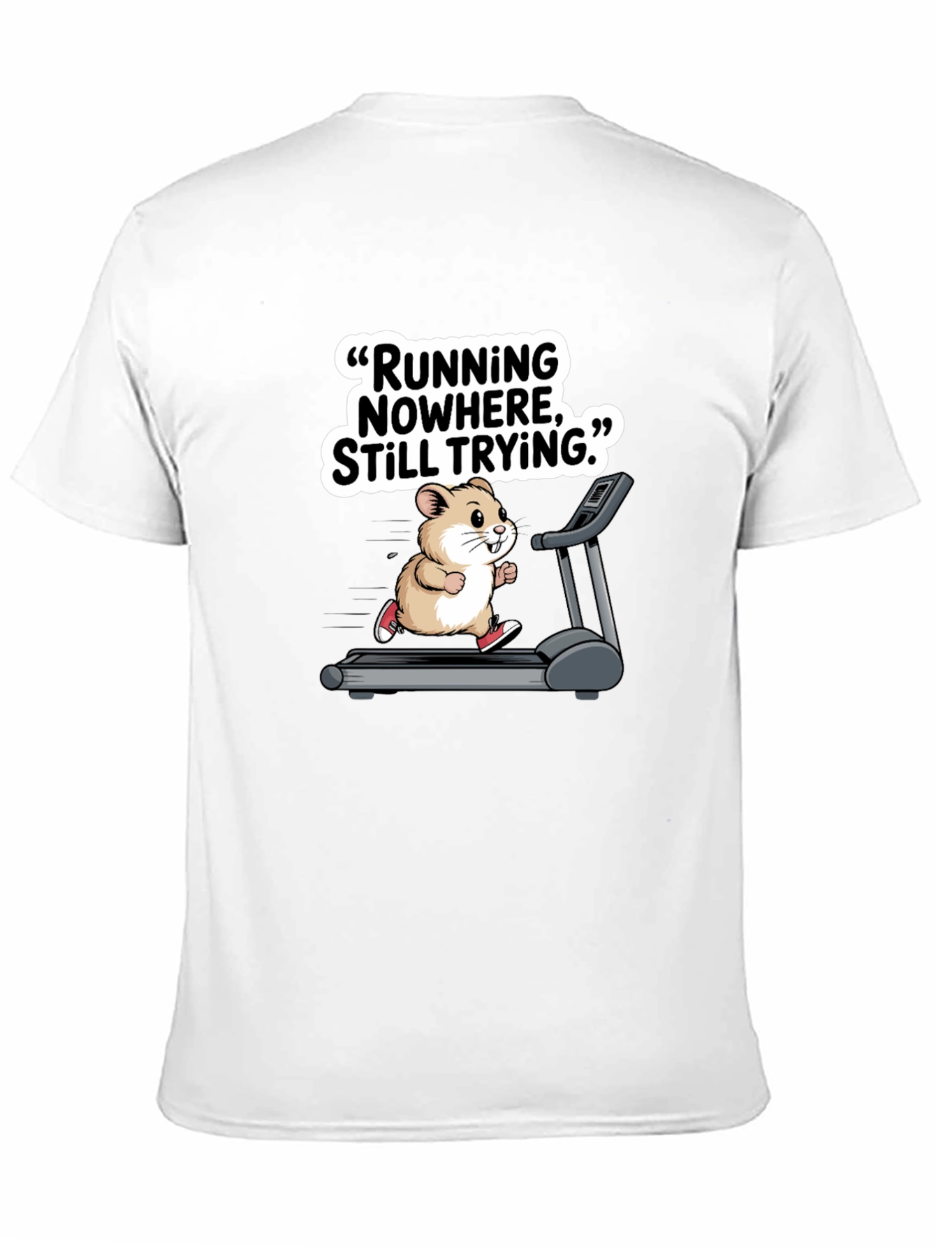 Hamster Treadmill Graphic Tee - Funny Workout Shirt