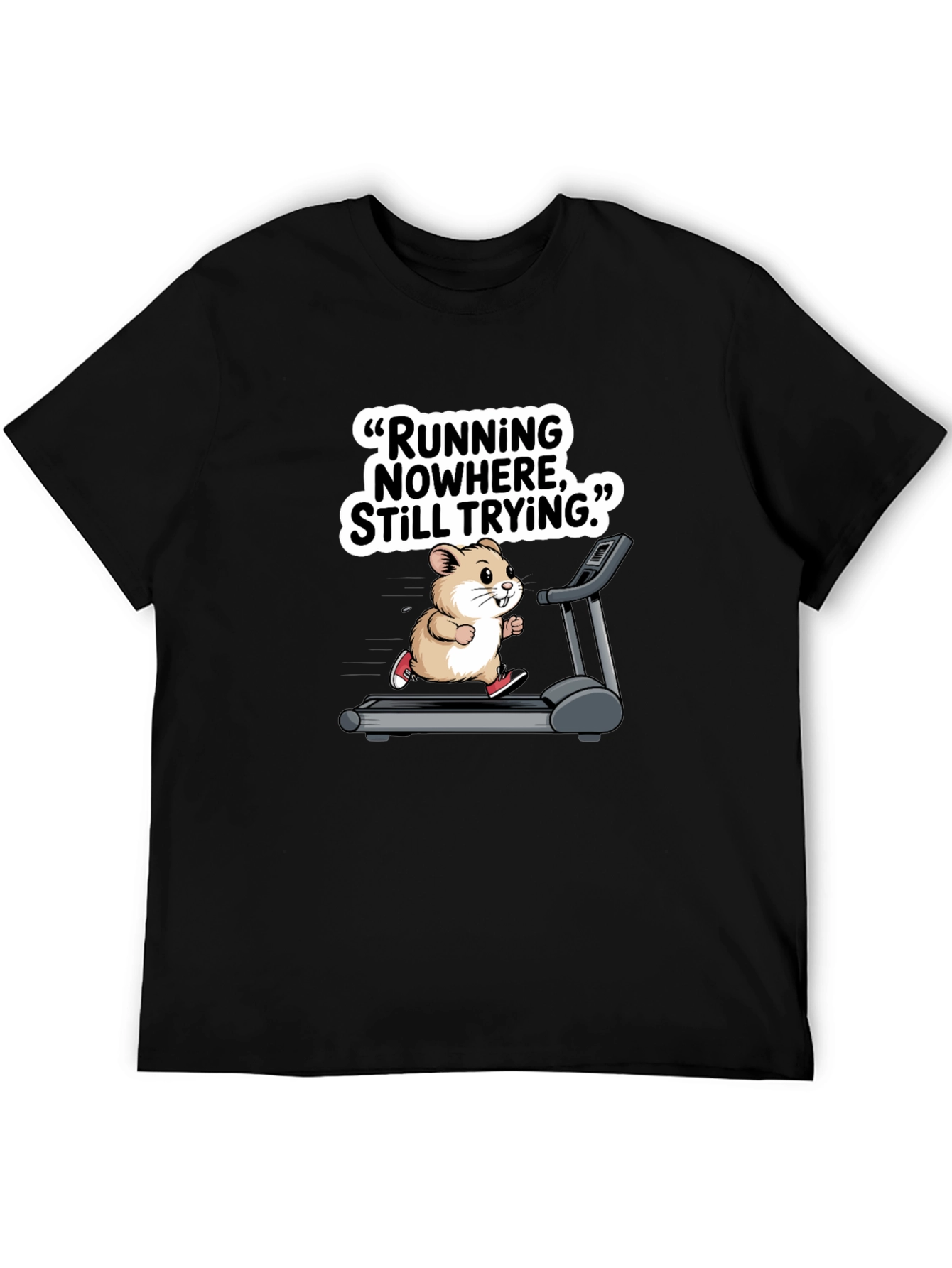 Hamster Treadmill Graphic Tee - Funny Workout Shirt