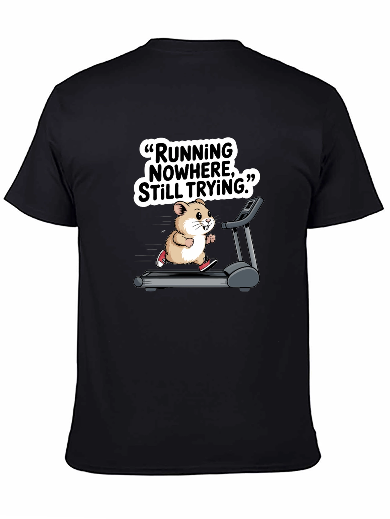 Hamster Treadmill Graphic Tee - Funny Workout Shirt