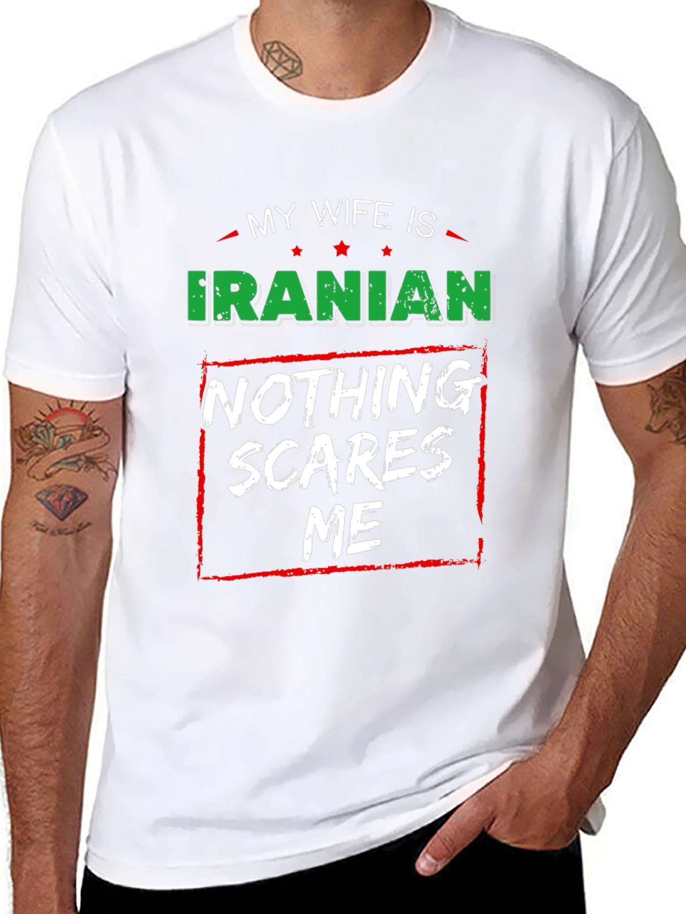 Funny Iranian Wife T-Shirt: Nothing Scares Me
